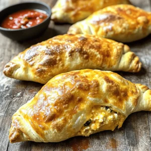 When making air fryer calzones, you need fresh and simple ingredients. Here’s what you will need: - 2 cups all-purpose flour - 1 packet (2 ¼ teaspoons) instant yeast - ½ teaspoon salt - 1 teaspoon sugar - ¾ cup warm water (about 110°F) - 1 tablespoon olive oil (plus more for brushing) - 1 cup ricotta cheese - 1 cup shredded mozzarella cheese - ½ cup cooked Italian sausage, crumbled - ½ cup fresh spinach, chopped - ½ teaspoon garlic powder - ½ teaspoon dried oregano - Salt and black pepper to taste - Marinara sauce for dipping Each ingredient plays a key role. The flour gives the calzone its structure. Instant yeast makes it rise and become fluffy. Salt brings out flavor, while sugar helps with browning. Warm water activates the yeast. Olive oil adds richness and helps the dough stay soft. For the filling, ricotta and mozzarella create a creamy texture. Cooked Italian sausage adds savory flavor. Spinach adds color and nutrition. Garlic powder and oregano enhance the taste, making it aromatic. Finally, season with salt and pepper to your liking. This recipe allows for creativity. You can mix and match ingredients based on your taste. Check the full recipe for detailed amounts and steps. Enjoy your cooking adventure! 1. Start by mixing the dry ingredients in a large bowl. Combine 2 cups of all-purpose flour, 1 packet of instant yeast, ½ teaspoon of salt, and 1 teaspoon of sugar. This mix will create a great base for your calzone. 2. Next, add the wet ingredients. Pour in ¾ cup of warm water and 1 tablespoon of olive oil. Stir with a wooden spoon until a rough dough forms. 3. Now, knead the dough. Transfer it to a floured surface and knead for 5-7 minutes. You want the dough to be smooth and elastic. After that, shape it into a ball, place it in a greased bowl, and cover it. Let it rise in a warm area for about 30 minutes until it doubles in size. 1. While the dough rises, prepare the filling. In a medium bowl, mix 1 cup of ricotta cheese and 1 cup of shredded mozzarella cheese. 2. Next, add ½ cup of cooked Italian sausage and ½ cup of chopped spinach. Don’t forget to sprinkle in ½ teaspoon of garlic powder, ½ teaspoon of dried oregano, and a pinch of salt and pepper. Stir well until everything is combined. 1. After the dough has risen, punch it down to release air. Divide it into four equal parts. Roll each part into a circle about 6-7 inches wide on a floured surface. 2. Spoon a generous amount of the filling onto one half of each dough circle. Leave about ½ inch around the edges for sealing. 3. Fold the other half of the dough over the filling. Pinch the edges to seal. For a secure seal, use a fork to crimp the edges. 1. Preheat your air fryer to 375°F. This step ensures even cooking. 2. Lightly brush the tops of each calzone with olive oil. Place them in the air fryer basket, making sure they don’t touch. 3. Air fry the calzones for 12-15 minutes. They should be golden brown and crispy. You may need to cook them in batches based on your air fryer size. 4. Once cooked, remove the calzones and let them cool for a few minutes. Enjoy with marinara sauce for dipping! To get the best texture, kneading is key. Knead the dough for about 5-7 minutes. This helps build gluten, making the dough stretchy. A smooth, elastic dough is what you want. If it feels sticky, sprinkle a bit more flour while kneading. To ensure even cooking, avoid overcrowding the air fryer. Place calzones in a single layer. Give them space to expand. This helps them cook evenly and get crispy all around. Seasoning makes a big difference in taste. Add herbs like basil or thyme to the filling. A pinch of red pepper flakes can add a nice kick. Don't be afraid to experiment! You can also swap cheeses. Try using provolone or feta instead of ricotta. This gives a new twist to the flavor. Feel free to mix in more veggies like bell peppers or mushrooms. If your dough does not rise, check the yeast. Ensure it is fresh and active. Warm water should be around 110°F. Too hot can kill the yeast. If calzones leak during cooking, make sure to seal them well. Pinch the edges tightly. Using a fork to crimp edges helps secure the filling. If they still leak, try not to overfill them next time. Remember, cooking is all about learning. Each try gets you closer to the perfect calzone! {{image_4}} You can easily make air fryer calzones vegetarian. Start by substituting meat with your favorite vegetables. Try using bell peppers, mushrooms, or zucchini. These veggies add great taste and texture. Next, explore different cheese varieties. Instead of ricotta or mozzarella, you can use feta, goat cheese, or even vegan cheese. Each cheese brings a unique flavor to your calzones. Want to spice things up? Add spices for a Mediterranean twist. Consider using oregano, basil, or crushed red pepper. These spices boost flavor and create an exciting taste experience. Don't forget about sauce pairings! While marinara is classic, you can try pesto or a spicy arrabbiata sauce. Each sauce gives a different taste to your calzones. For those needing gluten-free options, try using gluten-free dough. You can find mixes at stores or make your own. This option ensures everyone can enjoy delicious calzones. If you need dairy-free, use plant-based cheese and skip the ricotta. Silken tofu also works well as a creamy base. This swap keeps your calzones tasty and suitable for all diets. For more details, check the Full Recipe. To keep your air fryer calzones fresh, follow these simple steps: - Refrigeration: Place leftover calzones in an airtight container. They will stay good for up to 3 days. Make sure they cool down first to avoid steam buildup inside the container. - Freezing Calzones: If you want to save them longer, freeze the calzones. Wrap each one in plastic wrap and then place them in a freezer bag. They can last for up to 3 months. To reheat, just take them out and thaw in the fridge overnight. When it's time to enjoy your leftovers, here are some ways to reheat them: - Air Fryer Reheating Techniques: Preheat your air fryer to 350°F. Place the calzones in the basket for about 5-7 minutes. This method keeps them crispy and warm. - Oven or Microwave Alternatives: You can also use an oven. Preheat it to 350°F and place the calzones on a baking sheet for about 10 minutes. If you're in a hurry, use the microwave. Heat them for about 30-60 seconds, but this may make them a bit soft. Use these tips to enjoy your air fryer calzones again and again! It takes about 45 minutes in total. Here’s the breakdown: - Prep time: 10 minutes - Dough rising time: 30 minutes - Cooking time: 12-15 minutes You can speed things up by preparing the filling while the dough rises. Yes, you can make the dough ahead. Store it in the fridge. Use a sealed bag or container. It can stay fresh for about 2 days. When ready, take it out and let it warm up before shaping. You can get creative with calzones! Here are some ideas: - Pepperoni and mozzarella - Veggies like mushrooms and bell peppers - Different cheeses like feta or goat cheese - Pesto and chicken Feel free to mix and match to suit your taste. Check for a golden-brown color on the outside. The texture should be crispy. You can also poke a calzone. If it feels firm, it’s likely done. Yes, you can use store-bought dough. Here are some pros and cons: Pros: - Saves time - Easy to use Cons: - May not taste as fresh - Texture might differ from homemade Try to find high-quality dough for the best results. You can find the Full Recipe for air fryer calzones [here](#). Enjoy making this delicious dish! Making air fryer calzones is simple and fun. We covered all the key steps, from gathering ingredients to air frying. You learned about the dough prep, filling choices, and how to assemble them. I also shared tips for perfect texture and flavor, along with variations to suit your tastes. Remember, experimenting with fillings can lead to new favorites. Store your leftovers wisely and reheat them for a tasty treat later. Enjoy your cooking, and have fun creating delicious calzones in your air fryer!