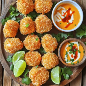 For this dish, start with 1 lb of fresh salmon fillet. Remove the skin and cut it into bite-sized pieces. Fresh salmon gives the best taste and texture. You will need a few key items for a crispy coating: - 1 cup panko breadcrumbs - 1/2 cup all-purpose flour - 2 large eggs, beaten - 1 teaspoon garlic powder - 1 teaspoon paprika - 1/2 teaspoon salt - 1/4 teaspoon black pepper These ingredients create a crunchy, flavorful coating that seals in the salmon's moisture. The Bang Bang sauce adds a zesty kick. Gather these items: - 1/2 cup mayonnaise - 2 tablespoons sweet chili sauce - 1 tablespoon sriracha (adjust this for your spice level) - 1 tablespoon lime juice Mix these together for a creamy sauce that pairs perfectly with the salmon bites. You can find the full recipe at the end of this section. First, preheat your oven to 425°F (220°C). This high temperature helps make the salmon bites crispy. Line a baking sheet with parchment paper. This will prevent the bites from sticking. Lightly spray the parchment with cooking oil. This extra step ensures an easy cleanup. Next, set up a dredging station with three bowls. Fill the first bowl with flour. In the second bowl, add beaten eggs. The last bowl should have your seasoned panko breadcrumbs. Take a piece of salmon and coat it lightly in flour. Make sure to cover all sides. Then, dip it into the eggs, letting any extra egg drip off. Finally, roll it in the panko mixture. Each piece should be well-coated for the best crispiness. Arrange the coated salmon bites on the baking sheet. Make sure they are in a single layer. This helps them cook evenly. Lightly spray the tops with cooking oil for added crunch. Bake them for 12-15 minutes. They should turn golden brown and reach an internal temperature of 145°F (63°C). While they bake, you can prepare the Bang Bang sauce. After baking, let them cool slightly before serving. Enjoy your crispy bites with the sauce and some lime wedges. To get crispy salmon bites, follow these steps: - Use panko breadcrumbs. They create a light and crunchy texture. - Coat each piece of salmon evenly. This helps in achieving that golden crust. - Lightly spray the tops with cooking oil before baking. This enhances crispiness. Bake at 425°F for 12-15 minutes. Keep an eye on them. They should be golden brown and reach 145°F internally. You can customize the spice in your Bang Bang sauce easily: - Add more sriracha for extra heat. Start small, then taste and adjust. - If you prefer less spice, cut back on the sriracha. The sweet chili sauce adds flavor without being too hot. A balanced sauce will make your bites more enjoyable. These salmon bites shine when served right. Here are some ideas: - Serve with lime wedges. They add a fresh zing. - Pair with a cool salad. A simple cucumber salad complements the flavors well. - Consider serving with rice or quinoa. It makes for a more filling meal. For a fun twist, try using the Bang Bang sauce as a dip! You can find the full recipe above. Enjoy your tasty snack! {{image_4}} You can change up the flavor by using different sauces. Try a spicy aioli or a creamy ranch for a twist. If you like a tangy kick, mix Greek yogurt with lemon juice and garlic. These sauces add a new layer of taste. They make the bites even more fun to eat! Salmon is great, but other proteins work too. You can use shrimp for a seafood twist. Chicken breast also makes a nice swap, giving you a different texture. For a plant-based option, try tofu. Just make sure to press it well to remove extra moisture. Each protein brings its own flavor to the party. Adding veggies is a smart way to make these bites healthier. You can mix in finely chopped bell peppers or zucchini with the salmon. Another option is to serve the bites with a side of crunchy slaw. This adds color and nutrients to your plate. Plus, it makes each bite even crunchier and more satisfying! After enjoying your Crispy Bang Bang Salmon Bites, store leftovers in an airtight container. Place them in the fridge for up to three days. It's best to let them cool first, as steam can make them soggy. If you have extra sauce, keep it in a separate container. This keeps your bites crispy for later. To reheat, use the oven for the best results. Preheat your oven to 375°F (190°C). Place the salmon bites on a baking sheet. Heat for about 10 minutes, or until they are warm and crispy again. Avoid using the microwave, as it can make them soft and chewy. If you want to save some bites for later, freezing is a great option. Place the cooled salmon bites in a single layer on a baking sheet. Freeze them for about one hour. Once frozen, transfer the bites to a freezer-safe bag or container. They can last up to three months in the freezer. When ready to eat, bake them straight from the freezer without thawing. Just add a few extra minutes to the cooking time. Yes, you can use frozen salmon. Just thaw it first. Place it in the fridge overnight. This step helps keep the fish fresh. Pat it dry before cutting it into pieces. This will help the coating stick better. If you want to switch things up, try other sauces. Sweet chili sauce is a good choice. You could also use a spicy mayo or a teriyaki sauce. Each will change the flavor but still taste great. Experiment with your favorites to find the perfect match. To check if the salmon is done, use a meat thermometer. The inside should reach 145°F (63°C). It should flake easily with a fork. The color should change from bright pink to a pale orange. When you see these signs, your salmon bites are ready to enjoy. You learned how to make crispy Bang Bang salmon bites from fresh salmon and tasty sauces. We covered preparation steps and cooking tips for crispy results. You can play with sauces, proteins, and veggies for new flavors. Don’t forget to store your leftovers well and follow reheating instructions for the best taste. Remember, cooking is all about experimenting and having fun. Enjoy making your salmon bites, and share them with friends and family!