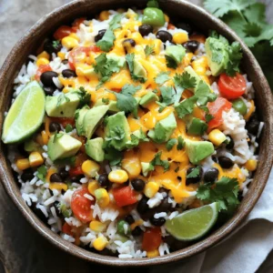 - 1 cup white rice - 2 cups vegetable broth - 1 tablespoon olive oil - 1 small onion, diced - 1 bell pepper (any color), diced - 2 cloves garlic, minced - 1 can (15 oz) black beans, drained and rinsed - 1 cup corn (fresh or frozen) - 1 tablespoon taco seasoning - 1 teaspoon ground cumin - Salt and pepper to taste - 1 cup diced tomatoes (fresh or canned) - 1 avocado, diced - 1 cup shredded cheese (cheddar or Mexican blend) - Fresh cilantro, chopped (for garnish) - Lime wedges (for serving) When choosing ingredients, quality matters. Fresh vegetables enhance flavor. For beans, use low-sodium canned options. If you want a creamy texture, choose ripe avocados. Dietary needs vary. For gluten-free, confirm that your taco seasoning is gluten-free. If you're vegan, skip the cheese and use a plant-based alternative. You can swap white rice for brown rice for added fiber. Each choice can change the dish's taste and health benefits. For the full recipe, check out the [Full Recipe]. To start, bring 2 cups of vegetable broth to a boil in a medium saucepan. Once it bubbles, add 1 cup of white rice. Cover the pot and lower the heat. Let it simmer for 15-20 minutes. This time allows the rice to absorb the broth. After 20 minutes, take it off the heat but keep it covered for 5 more minutes. This steaming step makes the rice fluffy. Once done, use a fork to fluff the rice gently. While the rice cooks, heat 1 tablespoon of olive oil in a large skillet over medium heat. Add 1 small diced onion and 1 diced bell pepper. Sauté for about 5 minutes until they are soft and fragrant. This step is vital for flavor. If you rush it, the veggies won't taste as good. Now, add 2 minced garlic cloves, 1 tablespoon of taco seasoning, and 1 teaspoon of ground cumin to the skillet. Stir well for a minute until the mixture is aromatic. Next, add 1 can of drained black beans, 1 cup of corn, and 1 cup of diced tomatoes. Stir everything together thoroughly. Heat this mixture for about 3-5 minutes. Taste it and season with salt and pepper as needed. Once heated, gently fold in the cooked rice. Mix everything well, letting it warm together for 2-3 more minutes on low heat. The flavors will blend nicely. This is where the magic happens! You can find the Full Recipe at the beginning of the article for more details. To make taco rice perfect, start with the spices. Adjust the spice levels to suit your taste. If you want more heat, add a pinch of cayenne or jalapeño. For a milder flavor, reduce the taco seasoning. You can also experiment with spices like paprika or chili powder. Cooking time matters too. For the rice, use a medium saucepan. Bring your vegetable broth to a boil, then add the rice. Cover and lower the heat. Let it simmer for about 15-20 minutes. This will give you fluffy rice every time. After cooking, let it steam for 5 minutes before fluffing it with a fork. When serving taco rice, toppings add excitement. Diced avocado brings creaminess, while shredded cheese adds richness. Fresh cilantro offers a burst of flavor. You can also use sour cream or Greek yogurt for a cooling effect. For side dishes, consider a simple salad or tortilla chips. A refreshing drink like lemonade pairs well too. These options can enhance your meal and make it feel special. Avoid overcooking your rice or vegetables. Overcooked rice turns mushy. Veggies lose their crunch and flavor if cooked too long. Keep an eye on the cooking times for best results. Another mistake is not seasoning adequately. Always taste your dish as you cook. Adjust salt and pepper to your liking. Seasoning at the right moments can elevate your taco rice to a new level. For the full recipe, check out the Taco Rice Fiesta! {{image_4}} You can mix in different proteins to make taco rice even better. Chicken, beef, or tofu work well. - Chicken: Cook diced chicken in the skillet before adding the veggies. - Beef: Ground beef can be browned first. This adds great flavor. - Tofu: Use firm tofu. Just cube it and sauté until golden. If you add protein, adjust the cooking times. Make sure the meat is fully cooked before mixing in the rice and veggies. For a plant-based dish, you can easily swap out meat. Use more beans or lentils for protein. Here are some ideas for vegan taco rice: - Replace cheese with a vegan cheese option or skip it entirely. - Add toppings like sliced jalapeños, salsa, or guacamole. This keeps the dish tasty and satisfying without animal products. If you need a gluten-free taco rice, you have options! Choose gluten-free products for the best results. - Use gluten-free taco seasoning. Many brands offer this. - Brown rice is a great substitute for white rice. These small changes help make taco rice fit into a gluten-free diet while keeping it delicious. To keep taco rice fresh, you should refrigerate it. Place your leftover taco rice in an airtight container. This helps to keep it moist. Ensure the rice cools down before sealing the container. It is best to eat the leftovers within three days for the best taste. When you are ready to enjoy leftover taco rice, you have a few options. You can use the microwave, stovetop, or oven. For the microwave, place the rice in a bowl and cover it with a damp paper towel. Heat it for about one to two minutes. If you prefer the stovetop, warm it in a skillet over medium heat. Add a splash of vegetable broth to keep it moist. For the oven, preheat to 350°F (175°C) and place the rice in a baking dish covered with foil. Heat for about 15 minutes. Always check that the rice is hot throughout. Freezing taco rice is a great option if you want to save some for later. First, let the rice cool completely. Then, pack it into freezer-safe containers or bags. Make sure to remove as much air as possible. Taco rice can last in the freezer for up to three months. When you want to eat it, thaw it overnight in the fridge. Reheat it using the methods mentioned above. This way, you can enjoy your taco rice just like when it was fresh! For the full recipe, check out the Taco Rice Fiesta. To make Taco Rice vegetarian, you can easily swap out meat and dairy. Here are some ideas: - Use vegetable broth instead of chicken broth. - Replace meat with more beans or lentils for protein. - Skip the cheese or use a dairy-free cheese option. - Add extra veggies like zucchini or mushrooms for more flavor. These substitutions keep the dish tasty and filling, while also being meat-free. Yes, you can make Taco Rice ahead of time! Here are some tips: - Cook the rice and vegetable mixture separately. This way, they stay fresh. - Store each in airtight containers in the fridge. - You can prepare it up to two days in advance. - When ready to eat, simply reheat both and mix them together. This makes meal prep easy and saves time on busy days. Taco Rice pairs well with different sides and drinks. Here are some ideas: - Serve with tortilla chips and salsa for crunch. - A fresh green salad adds a nice touch. - Pair with guacamole for creaminess. - Cold drinks like iced tea or lemonade work great, too. These options enhance your meal and make it even more enjoyable. For the full recipe, check out the Taco Rice Fiesta. Taco Rice is simple and fun to make. We covered the key ingredients, cooking steps, and tips to get it just right. You can mix in proteins or go fully plant-based to fit your needs. Remember to watch cooking times and season well for the best flavor. Store your leftovers correctly to enjoy later. Now, get cooking and enjoy your tasty Taco Rice creation today!
