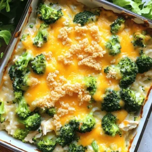 This recipe is simple and full of flavor. Here’s what you need: - 2 cups cooked chicken, shredded - 2 cups cooked rice (white or brown) - 1 cup broccoli florets (fresh or frozen) - 1 cup cheddar cheese, shredded (save some for later) - 1 cup cream of mushroom soup - 1/2 cup milk (whole or low-fat) - 1 teaspoon garlic powder - 1 teaspoon onion powder - Salt and pepper, to taste - 1/2 cup breadcrumbs (optional for a crispy top) - 2 tablespoons olive oil (if using fresh broccoli) Gather these ingredients before you start cooking. Each item plays a key role in making this dish rich and tasty. The chicken and rice form the base while the broccoli adds color and nutrition. Cheese gives it that creamy, comforting feel. The soup and seasonings tie everything together for a delightful meal. For the full recipe, refer to the complete instructions above. 1. Preheat your oven to 350°F (175°C). This step warms up your cooking space. 2. If using fresh broccoli, bring a pot of water to boil. Blanch the florets for 2-3 minutes. This keeps them bright and tender. Drain them and set aside. If you have frozen broccoli, ensure it’s thawed and ready to go. 3. In a large bowl, mix together the shredded chicken, cooked rice, drained broccoli, cream of mushroom soup, milk, garlic powder, and onion powder. Stir until everything is combined well. 4. Add salt and pepper to taste. Gently fold in half of the shredded cheddar cheese for a creamy texture. 5. Pour your mixture into a greased 9x13-inch baking dish. Spread it evenly for even cooking. 6. Cover the dish with aluminum foil. This helps avoid browning too fast. Place it in the preheated oven and bake for 25 minutes. 7. After 25 minutes, remove the foil. This allows the cheese to brown nicely. Bake for another 10-15 minutes. Watch for bubbling cheese and a light golden color. 8. Once baked, let the casserole cool for a few minutes. This helps it set and makes serving easier. 9. For serving, you can present it right from the baking dish. This gives a warm and homey feel. Pair it with a side of mixed greens to add some color. For a finishing touch, sprinkle a bit more cheese or fresh herbs like parsley or chives on top before serving. Enjoy your Cheesy Broccoli Chicken and Rice Casserole Delight! Choosing the right chicken For the best flavor, I suggest using cooked chicken. You can shred or chop rotisserie chicken. It saves time and brings great taste. If you have leftover chicken, that works too. Just ensure it is moist. Dry chicken can make your casserole less tasty. Cooking rice perfectly When cooking rice, follow the package instructions closely. Use a 2:1 water-to-rice ratio for white rice. For brown rice, a 2.5:1 ratio works best. Make sure to let it rest after cooking. This helps the grains become fluffy and not sticky. Recommended seasoning adjustments To make your casserole pop, add more seasoning. Try using paprika for a smoky flavor. A pinch of cayenne can add heat. If you love herbs, consider adding dried thyme or basil. Fresh herbs also work well. Just chop them finely and mix them in. Ideas for adding more veggies You can easily boost the veggie content. Try adding peas, carrots, or bell peppers. Spinach or kale can also be great options. Just sauté them briefly before mixing into the casserole. This helps them retain their color and nutrients. {{image_4}} You can make this dish even more fun by swapping some ingredients. If you want a different protein, try using turkey or tofu instead of chicken. Both options taste great and keep it healthy. Turkey gives a nice flavor, while tofu is perfect for a vegan choice. If you're looking for dairy-free options, you can use non-dairy cheese or almond milk. These swaps help everyone enjoy the dish, no matter their diet. To change up the flavors, consider an Italian-style variation. Add Italian herbs like basil and oregano for a fresh twist. You can even mix in some diced tomatoes for extra flavor. This gives the casserole a rich taste that reminds you of Italy. For a spicy southwestern twist, add some diced jalapeños or chili powder. This will give your casserole a nice kick. You can also mix in black beans or corn to add more texture. Both options make the dish exciting and tasty. These variations let you customize your casserole. You can enjoy it in many ways! For the full recipe, check out our detailed guide. To keep your Cheesy Broccoli Chicken and Rice Casserole fresh, use airtight containers. Glass or plastic containers work well. Make sure they are clean and dry before adding the casserole. Store it in the fridge for up to three days. For longer storage, consider freezing it. If you freeze it, use freezer-safe bags. Remove as much air as possible to prevent freezer burn. When reheating, you have two main options: oven or microwave. The oven keeps the casserole crispy. Preheat it to 350°F (175°C). Place the casserole in an oven-safe dish. Cover it with foil to avoid drying out. Heat for about 20-25 minutes, or until hot. The microwave is faster but may not keep the texture. Place portions in a microwave-safe dish. Cover with a microwave-safe lid or wrap. Heat in short bursts, stirring in between. This helps keep the cheese melty and the rice fluffy. Always check the temperature to ensure it is hot all the way through. Enjoy your leftovers just as much as the first time! Can I make this casserole ahead of time? Yes, you can prepare it a day before. Just mix all the ingredients and store them in the fridge. When ready, bake it as directed. What can I substitute for cream of mushroom soup? You can use cream of chicken soup or a homemade white sauce. A mix of sour cream and broth works too. This helps keep the dish creamy. How do I prevent the casserole from getting soggy? Make sure to drain any excess liquid from the broccoli. Also, avoid using too much milk. Properly cooked rice helps keep the texture just right. Can I freeze Cheesy Broccoli Chicken and Rice Casserole? Yes, you can freeze it. Just cover it tightly with foil or plastic wrap. This keeps it fresh for up to three months. How long does it take to bake from frozen? Baking from frozen takes about 60-75 minutes. Cover it with foil for the first half of the baking time to avoid burning. What sides pair well with this dish? This casserole goes great with a side salad or steamed veggies. Garlic bread or a light soup can also complement it nicely. This blog post detailed how to make a Cheesy Broccoli Chicken and Rice Casserole. We covered ingredients, step-by-step baking instructions, and tips to perfect your dish. You can swap ingredients for new tastes or add vegetables for flavor. Storing and reheating tips ensure your leftovers are great too. Whether you’re a beginner or an expert, this dish is easy and fun to make! Enjoy your casserole adventure!