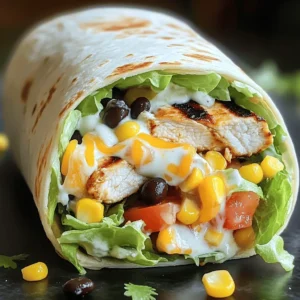 - 2 large chicken breasts - 1 cup plain Greek yogurt - 2 tablespoons chipotle sauce (or adobo sauce) - 1 tablespoon ranch seasoning mix - 1 teaspoon garlic powder - 1 teaspoon lime juice - 4 large flour tortillas - 1 cup shredded lettuce - 1 cup diced tomatoes - 1 cup black beans, drained and rinsed - 1 cup corn kernels (fresh or frozen) - 1 cup shredded cheese (cheddar or Mexican blend) - Salt and pepper to taste - Fresh cilantro - Shredded cheese - Lime wedges To create my Easy Chipotle Ranch Grilled Chicken Burrito, I focus on fresh and flavorful ingredients. The chicken breasts are the star. They soak up the tasty chipotle sauce and Greek yogurt mix, making them juicy and full of flavor. I love adding ranch seasoning because it adds a creamy touch. Fresh veggies like lettuce, tomatoes, and corn give the burrito crunch and color. The tortillas wrap everything up nicely, making it easy to enjoy. For garnishes, fresh cilantro adds a nice touch. It brightens up the dish. Lime wedges give a zesty kick, perfect for those who love a little extra zing. You can find the full recipe above for detailed steps on how to put this all together. - Combine Yogurt and Spices In a bowl, mix one cup of plain Greek yogurt with two tablespoons of chipotle sauce. Add one tablespoon of ranch seasoning, one teaspoon of garlic powder, and one teaspoon of lime juice. Season with a pinch of salt and pepper. This mix gives the chicken great flavor. - Coat Chicken Breasts Take two large chicken breasts and coat them well with the yogurt mix. Ensure every part of the chicken is covered. Cover the bowl and let the chicken sit in the fridge for at least 30 minutes. This time helps the flavors soak in deeply. - Preheat the Grill Heat your grill to medium-high. This step is key to getting nice grill marks and ensuring the chicken cooks evenly. - Cooking Time and Temperature Place the marinated chicken on the grill. Cook for about 6-7 minutes on each side. The chicken should reach an internal temperature of 165°F (75°C). After grilling, let the chicken rest for 3-5 minutes before slicing. This resting time keeps it juicy. - Layering Ingredients Take a large flour tortilla and lay it flat. Start with a handful of shredded lettuce in the middle. Then add sliced grilled chicken, diced tomatoes, black beans, corn kernels, and a sprinkle of shredded cheese. - Folding Techniques To wrap, fold the sides of the tortilla toward the center. Then roll it tightly from the bottom up. This method keeps all the tasty fillings secure inside. Repeat with the rest of the tortillas until all ingredients are used. You can find the Full Recipe for more detailed steps. Marination Tips To make juicy chicken, marinate it well. Use Greek yogurt, chipotle sauce, and ranch seasoning. Let it sit for at least 30 minutes. This helps flavors soak into the meat. The yogurt keeps the chicken moist and adds creaminess. You can even marinate overnight for more flavor. Avoiding Dry Chicken To prevent dry chicken, don't overcook it. Use a meat thermometer to check the internal temperature. Aim for 165°F (75°C). Let the chicken rest for a few minutes after grilling. This helps juices redistribute, making the chicken tender. Folding Methods Start with a flat tortilla. Place your filling in the center. Fold the sides inward first. Then roll from the bottom up. This keeps everything inside. Practice makes perfect, so don’t worry if it’s not perfect at first. Ensuring a Tight Seal To seal the burrito, press the edges together firmly. If you like, you can use a bit of water to help the tortilla stick. This prevents filling from spilling out. A tight seal guarantees a clean bite every time. Accompaniments Serve your burrito with salsa or guacamole. These add fresh flavors and textures. You can also add a side of rice or chips. This makes the meal more filling and fun. Presentation Ideas For a nice touch, cut the burrito in half. Arrange it on a plate with a sprinkle of cilantro. You can even drizzle some extra chipotle ranch on top. This makes it look appealing and ready to eat. Enjoy this Easy Chipotle Ranch Grilled Chicken Burrito Delight! For the full recipe, check the earlier section. {{image_4}} You can switch up the protein in your burrito. For a beef version, use ground beef. Cook it well and season it with the same spices. For a lighter touch, try tofu. Press and marinate the tofu like you would the chicken. This lets it soak up all the flavor. You can also use marinated shrimp. Shrimp cooks fast and adds a nice twist. Marinate the shrimp in the same chipotle ranch mix, then grill or sauté them. Each option brings its own flavor and texture. Want to spice things up? You can add more heat. Toss in some diced jalapeños or a dash of hot sauce. This brings a kick to the creamy ranch flavor. You can also play with sauces. Swap the chipotle sauce for BBQ sauce for a smoky taste. Or use a tangy salsa verde for a fresh twist. These changes can make your burrito exciting and new. Don't forget about fillings! If you want a vegetarian option, load up on veggies. Use roasted peppers, zucchini, or even sautéed mushrooms. They add depth and flavor without meat. Try unique ingredient combos too. Think about adding fruits like mango or avocado. These add sweetness and creaminess to the mix. You can create a whole new burrito experience with just a few tweaks. For the full recipe, check the [Full Recipe]. To keep leftover burritos fresh, wrap them tightly in foil or plastic wrap. Place them in an airtight container. This method helps keep the burritos moist and tasty. I suggest storing them in the fridge for up to three days. Use glass or BPA-free plastic containers for storing. They prevent spills and keep flavors locked in. Choose containers that fit the size of your burritos. This way, they won’t get squished. You can freeze burritos for later. First, let them cool completely. Then, wrap each burrito in foil. After that, place them in a freezer bag. This helps keep air out and prevents freezer burn. When you freeze burritos, label the bags with the date. This way, you know how long they’ve been in the freezer. You can keep them frozen for up to three months. To reheat frozen burritos, remove the foil and place them on a plate. Microwave them for about two to three minutes. You can also bake them in the oven at 350°F (175°C) for about 20 minutes. This helps keep them crispy on the outside. Burritos last about three days in the fridge and three months in the freezer. Always check for freshness before eating. Look for any off smells or unusual colors. If the burrito looks dry or hard, it’s best to toss it. Always trust your nose and eyes to guide you! You can adjust the chipotle sauce amount in the recipe. Use less of the sauce for a milder taste. You can also add more Greek yogurt to balance the heat. This creamy base cools down the spice and keeps your burrito tasty. Yes, you can use corn tortillas for your burrito. They are gluten-free, which is great for those with allergies. Corn tortillas have a nice corn flavor but can break easily. Flour tortillas are softer and hold fillings better. Choose based on your preference. You can use alternative herb blends if you want a change. Try mixing dried dill, garlic powder, and onion powder. This combination gives a similar flavor without ranch seasoning. Another option is a homemade blend of herbs like parsley and chives. This post covered how to make a great burrito using grilled chicken and chipotle sauce. You learned about the key ingredients, marinating chicken, and grilling techniques. We also discussed tips for perfecting your burrito and various ways to customize it. Remember, storing leftovers properly helps your meal last longer. Enjoy experimenting with flavors and ingredients, as there are endless options. With these steps, you can create a delicious burrito that suits your taste. Try it out, and share your delicious results!