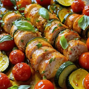 Here’s what you need for flavorful chicken sausages with zucchini and tomatoes. Gather these ingredients to create a vibrant dish that’s sure to please. - 4 chicken sausages (preferably made from lean chicken breast) - 2 medium zucchinis, sliced into half-moons - 1 pint cherry tomatoes, halved - 3 cloves garlic, finely minced - 2 tablespoons extra virgin olive oil - 1 teaspoon dried oregano - 1 teaspoon smoked paprika - Sea salt and freshly ground black pepper to taste - Fresh basil leaves, torn, for garnish These simple ingredients ensure you get a fresh, wholesome meal. The chicken sausages bring protein, while the zucchini and tomatoes add color and nutrients. Garlic gives the dish a lovely aroma. Using extra virgin olive oil enhances flavor and provides healthy fats. The spices, like oregano and smoked paprika, create depth in each bite. For the full recipe details, be sure to check out the [Full Recipe]. This dish not only looks beautiful but also tastes fantastic. You will love how easy it is to put together! - Preheat the oven to 400°F (200°C). - Combine zucchinis, cherry tomatoes, and garlic in a mixing bowl. - Drizzle with olive oil, season, and toss to combine. Start by setting your oven to 400°F. This temperature helps the veggies roast well. Next, take a large mixing bowl. Add your sliced zucchinis, halved cherry tomatoes, and minced garlic. These ingredients add a lot of flavor and color to your dish. Drizzle in the olive oil, then sprinkle on sea salt, black pepper, dried oregano, and smoked paprika. These spices bring out the best in your chicken sausages. Toss everything gently, ensuring each piece is well-coated. - Spread vegetable mixture on a baking sheet. - Nestle chicken sausages among vegetables. - Bake for 25-30 minutes, stirring halfway through. Now, grab a baking sheet. Spread the seasoned vegetable mix evenly across it. Next, nestle the chicken sausages among the veggies. This way, they will soak up all those tasty flavors. Bake in your preheated oven for 25 to 30 minutes. Halfway through, take a moment to stir the mixture. This helps everything cook evenly. - Cool slightly before mixing. - Serve on a platter with fresh basil garnish. When the time is up, pull the baking sheet out of the oven. Let it cool for a few minutes. This lets the flavors settle nicely. Slice the chicken sausages into bite-sized pieces. Gently mix them with the roasted zucchini and tomatoes on the baking sheet. Finally, transfer everything to a serving platter. Top it off with torn fresh basil leaves. The basil adds a lovely aroma and flavor to your dish. For the full recipe, check the details above. To get the best results, stir the mixture halfway through roasting. This helps the chicken sausages and veggies cook evenly. To check if the chicken sausages are done, use a meat thermometer. The internal temperature should reach 165°F (75°C). If you don’t have one, you can cut a sausage open to check if it’s no longer pink inside. To boost the flavor, consider adding spices like red pepper flakes or fresh thyme. Fresh herbs like parsley or cilantro can add a nice touch, too. Using quality ingredients makes a big difference in taste. Fresh, ripe tomatoes and good-quality chicken sausages enhance the overall flavor, making your meal taste gourmet. For the full recipe, refer back to the beginning of this article. {{image_4}} You can switch out chicken sausages for other proteins. Turkey sausages work well if you want a leaner option. If you prefer plant-based meals, veggie sausages are a great choice too. Feel free to change the vegetables in this dish. Bell peppers add sweetness and color. Eggplant gives a nice, meaty texture. You can mix and match based on what you like or what you have at home. You can grill or bake this dish. Grilling adds a smoky flavor and charred bits. It’s perfect for warm days outdoors. Baking is easier and works well for meal prep. If you need a quick meal, try the skillet version. Heat olive oil in a pan, then add your sausages. Cook them until they're golden brown. Add the veggies next and sauté until they are tender. This method saves time and still gives you great taste. For the full recipe, check out the main section! To store leftovers, let the dish cool first. Place the chicken sausages with zucchini and tomatoes in an airtight container. This helps keep it fresh. I recommend using glass containers or BPA-free plastic ones. These containers seal tightly and prevent moisture loss. Store them in the refrigerator for up to three days. If you want to save it for longer, freezing is a great option. Make sure the dish cools completely before freezing. You can use freezer-safe bags or containers for this. Label them with the date and contents. This way, you won’t forget when you stored them. For reheating, remove the dish from the freezer and let it thaw overnight in the fridge. To reheat, place it in a preheated oven at 350°F (175°C) for about 20 minutes. This will ensure the chicken sausages and veggies heat evenly. You can also microwave it for a quicker option, but the oven gives the best taste. Enjoy your flavorful meal again! You can pair this dish with many sides. Here are some great options: - Quinoa: It adds a nice, nutty flavor and is high in protein. - Brown rice: This whole grain option is filling and healthy. - Mixed greens salad: Fresh greens provide a crisp contrast to the warm dish. - Crusty bread: A slice of bread helps soak up the yummy juices. - Roasted potatoes: They add extra heartiness and flavor. Each side complements the chicken sausages well, making your meal more complete. Yes, you can prep this dish in advance. Here are some tips: - Prep the vegetables: Slice zucchinis and halve tomatoes a day before. Store them in the fridge. - Cook sausages: You can cook the sausages before and store them. Just reheat them before serving. - Store leftovers: Keep any leftovers in an airtight container. They stay fresh for up to three days. Making it ahead saves time on busy days. You can easily make this dish healthier. Here are a few ideas: - Use turkey sausages: They have less fat than chicken sausages. - Add more veggies: Bell peppers, spinach, or carrots offer more nutrients. - Reduce oil: Use less olive oil or a cooking spray to lower calories. - Serve with a salad: A leafy salad adds fiber and vitamins. These tips help you enjoy a tasty meal while keeping it light. For the full recipe, check out the recipe section above. This blog post showed a simple recipe for chicken sausages with zucchinis and tomatoes. You learned how to prepare, roast, and enhance flavors with fresh ingredients. The step-by-step guide makes it easy to follow. Variations let you personalize the dish to your taste. Remember, quality ingredients matter. Storing your leftovers properly helps keep meals fresh for later. I hope you try this dish and enjoy it as much as I do!