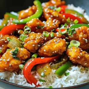 - 500g boneless chicken thighs, cut into bite-sized pieces - Fresh vegetables: onions, red and green bell peppers - Aromatics: garlic and ginger - Soy sauce, sriracha, honey, rice vinegar - Cornstarch for texture and sesame oil - Chopped green onions and sesame seeds Asian Spicy Dragon Chicken is all about bold flavors and fresh ingredients. The chicken thighs are juicy and tender, perfect for soaking up that spicy sauce. I love using fresh vegetables like onions and bell peppers. They add color and crunch to the dish. The garlic and ginger bring warmth and depth. For the sauce, I combine soy sauce for saltiness, sriracha for heat, and honey for sweetness. Rice vinegar adds a nice tang. Cornstarch is key to creating a thick texture that coats the chicken and veggies well. A touch of sesame oil adds a nutty aroma. Finally, I love to finish with chopped green onions and sesame seeds. They add a fresh pop and make the dish look amazing. This recipe is not just tasty; it’s easy to make and fun to share with friends. You can find the full recipe for all the details you need to prepare this delicious meal. To start, you need to coat the chicken with cornstarch. In a bowl, add bite-sized chicken pieces. Sprinkle one tablespoon of cornstarch over them. Toss well until every piece is covered. This coating gives the chicken a nice crispy texture when you fry it. A good texture makes the dish more enjoyable. Next, heat vegetable oil in a large frying pan or wok over medium-high heat. Wait until the oil shimmers. Carefully place the coated chicken pieces in the hot pan. Make sure they are in a single layer. Cook them for about 5-6 minutes. Turn them occasionally until they are golden brown and cooked through. After that, take the chicken out and set it aside on a plate. In the same pan, add more oil if needed. Now, add sliced onions and bell peppers. Stir-fry these vegetables for 3-4 minutes. This will soften them and bring out their color. Then, add the minced garlic and grated ginger. Stir everything together for another 1-2 minutes. This step makes your kitchen smell amazing. Now, it’s time to prepare the sauce. In a small bowl, mix soy sauce, sriracha, honey, rice vinegar, sesame oil, and chili flakes. Whisk until everything blends well. Return the chicken to the pan. Pour the sauce over the chicken and vegetables. Stir gently until everything is coated in that spicy sauce. Let it cook for another 2-3 minutes. This helps the sauce thicken a bit. When done, take the pan off the heat. Garnish your dish with chopped green onions and sesame seeds. These add a nice crunch and flavor. For the full recipe, you can refer to the earlier section. Enjoy your Asian Spicy Dragon Chicken! - Achieving the perfect crispy chicken: Start by coating the chicken in cornstarch. This step makes the chicken crispy when cooked. Heat your oil in a pan until it shimmers. Place the chicken in a single layer. Cook it for 5-6 minutes. Turn the pieces to brown them evenly. Remove when golden and crispy. - Stir-fry techniques for optimal flavor: Use high heat for stir-frying. This keeps the vegetables vibrant and crisp. Add them to the pan after the chicken is cooked. Stir-fry for just a few minutes until they soften. Adding garlic and ginger last brings out their best flavors. - Adjusting spice levels to taste: Start with 2 tablespoons of sriracha. This gives a good kick. If you want more heat, add extra sriracha. You can also use chili flakes for a different flavor. Always taste as you go to find your sweet spot. - Adding extra ingredients for flavor complexity: Consider adding chopped peanuts or cashews. They add crunch and richness. You can also toss in some baby corn or snap peas for added texture. These ingredients boost the flavor and make the dish more exciting. - Serving options: rice or noodles: Serve your dish over fluffy jasmine rice or stir-fried noodles. Both options soak up the sauce well. You can also serve it on a large platter for family-style dining. - Visual garnishing tips for appeal: Garnish with chopped green onions and sesame seeds. This adds color and texture. A slice of lime on the side brightens the dish. These small touches make your meal look professional and inviting. Explore the full recipe to dive deeper into making Asian Spicy Dragon Chicken! {{image_4}} You can make Asian Spicy Dragon Chicken healthier. Instead of using chicken, try tofu or your favorite veggies. Tofu soaks up flavor well. It gives a nice texture and taste. You can also use mushrooms, broccoli, or bell peppers. These add color and nutrients. Another option is reducing sodium in the sauce. Use low-sodium soy sauce. This cuts down salt without losing flavor. You can also mix in more vinegar or honey. These ingredients add sweetness and tang, making the dish taste great. Want more heat? Adjust the sriracha in your recipe. Start with one tablespoon and taste it. If you like it spicier, add more. You can also include chili paste or fresh chilies for extra kick. Other spicy ingredients can enhance the flavor too. Try adding a pinch of cayenne pepper or some crushed red pepper flakes. These spices give a fun twist to the dish. Experiment to find your perfect heat level. Get creative by adding unique elements from other Asian cuisines. Mix in some Thai basil or lemongrass for a fresh taste. You could also add kimchi for a Korean twist. Don't forget about extra vegetables or spices. Try adding snap peas or baby corn for crunch. You can also use spices like five-spice powder for a different flavor layer. The options are endless, so have fun exploring! For the complete recipe, check out the Full Recipe. To keep your Asian Spicy Dragon Chicken fresh, follow these tips: - Allow the dish to cool down to room temperature. - Transfer the leftovers into an airtight container. - Store it in the refrigerator. It will stay good for up to 3 days. Eating it within this time ensures the best flavor and safety. When you want to enjoy your leftovers, reheating is key. Here are some methods: - Use a microwave for quick reheating. Place the chicken in a bowl, cover it, and heat in short bursts. Stir in between to warm it evenly. - For a better texture, use a skillet. Heat a little oil, add the chicken, and stir until hot. To restore flavor, consider adding a splash of soy sauce or more sriracha. If you want to store your dish for longer, freezing is a good option. Here’s how to do it right: - Portion out the chicken into smaller containers. This helps with easy thawing. - Wrap the containers tightly with plastic wrap or foil. Then, place them in a freezer bag. - For best taste, eat within 2-3 months. When you're ready to enjoy it, thaw it overnight in the fridge. Reheat as mentioned above. This way, you keep the flavor and texture intact. Asian Spicy Dragon Chicken is a bold dish made from tender chicken pieces. The chicken is coated with cornstarch for a crispy bite. It features a vibrant sauce made with soy sauce, sriracha, honey, and rice vinegar. The flavors are spicy and slightly sweet, with a hint of garlic and ginger. The colorful veggies, like bell peppers and onions, add crunch and freshness. This dish is perfect for those who love a kick in their meal. Yes, you can prepare Asian Spicy Dragon Chicken ahead of time. Cook the chicken and veggies separately, then store them in airtight containers. Keep the sauce in another container. When ready to eat, reheat the chicken and veggies in a pan, then add the sauce. This method keeps the chicken crispy and the veggies fresh. You can store leftovers in the fridge for up to three days. To make Asian Spicy Dragon Chicken less spicy, reduce the sriracha sauce. Start with one tablespoon instead of two. You can also add more honey to balance the heat. Another option is to mix in a little coconut milk for creaminess. This will soften the spice while keeping the flavor strong. Taste as you go to find the right balance for your palate. Asian Spicy Dragon Chicken pairs well with several side dishes. Serve it over fluffy jasmine rice for a classic touch. Stir-fried noodles also make a great base. For added nutrition, steamed broccoli or bok choy work well as sides. You can also add a fresh salad with a light sesame dressing. These sides complement the bold flavors of the dish perfectly. To find the complete recipe for Asian Spicy Dragon Chicken, check the section labeled Full Recipe. There, you'll find detailed steps and measurements to create this delicious meal at home. In this post, we explored making Asian Spicy Dragon Chicken, from ingredients to cooking steps. We covered main and sauce ingredients, and the garnishes that enhance this dish. Tips for perfecting texture and flavor added depth to your cooking. Remember, you can adapt this recipe to suit your taste and diet. Enjoy experimenting with variations and share your delicious results!