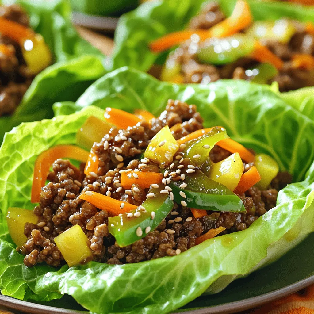 Savory Asian-Style Ground Beef Lettuce Wraps Recipe