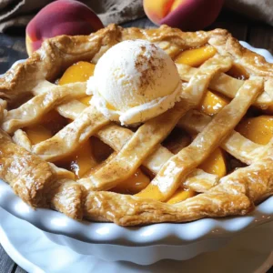 You need fresh peaches for the best flavor. Use about 4 cups of ripe peaches. Peeling and slicing them is key. This brings out their sweet juice. When you mix them, the flavor shines through. You can also use frozen peaches if fresh ones aren't available. Just thaw them and drain excess water. To sweeten the peaches, use 1 cup of granulated sugar. You’ll also need 2 tablespoons of fresh lemon juice. This adds brightness to the dish. For a warm touch, include 1 teaspoon of pure vanilla extract. Don't forget the spices! Use 1/2 teaspoon of ground cinnamon and 1/4 teaspoon of grated nutmeg. These spices create a cozy flavor mix. To make the crust, grab a package of refrigerated pie crusts. It contains 2 crusts, which is perfect for this recipe. You will also need 1 cup of rolled oats. This gives the topping a nice crunch. Add in 1/2 cup of packed brown sugar for sweetness. Melt 1/2 cup of unsalted butter and mix it in with the oats and sugar. Lastly, include 1/2 teaspoon of sea salt to balance the sweetness. These ingredients make the cobbler rich and flavorful. For the full recipe, check the details above. Start by washing and peeling four cups of fresh peaches. Slice them into wedges. Place the peach slices in a large bowl. Add one cup of granulated sugar, two tablespoons of fresh lemon juice, and one tablespoon of cornstarch. Also, mix in one teaspoon of pure vanilla extract, half a teaspoon of ground cinnamon, and a quarter teaspoon of grated nutmeg. Gently stir the peaches. Let the mixture sit for about ten minutes. This helps the peaches release their juices. While the peach mixture sits, take one refrigerated pie crust. Roll it out and fit it into a nine-inch pie pan. Use a fork to poke holes in the bottom. This allows steam to escape. Pour the peach mixture into the pie crust, spreading it evenly. In another bowl, combine one cup of rolled oats, half a cup of packed brown sugar, half a cup of melted unsalted butter, and half a teaspoon of sea salt. Mix until crumbly. Sprinkle half of this oat mixture over the peaches. Roll out the second pie crust and cut it into strips. Layer these strips over the peach filling in a creative pattern. Use the rest of the oat mixture to cover the top. Preheat your oven to 375°F (190°C). Place the cobbler in the oven and bake for 45 to 55 minutes. Look for bubbling filling and a golden crust. If the edges darken too fast, cover them with foil. After baking, let the cobbler cool for 15 minutes. This helps the juices set. Then, it's ready to serve. Enjoy this delightful family treat with a scoop of vanilla ice cream. For the full recipe, check the details above. To get a golden crust, you want to start with a good pie crust. Use refrigerated crusts for a quick option. Roll out the dough evenly and fit it snugly in your pie pan. Poking holes in the bottom helps steam escape. This keeps your crust from getting soggy. Brush the top with an egg wash before baking. This adds shine and color. If you notice the edges darkening too fast, cover them with foil. This keeps the crust from burning while the filling cooks. Taste matters! You can adjust sweetness based on your peach's ripeness. If they are very sweet, cut back on sugar. Use fresh lemon juice for a bright flavor. The lemon balances the sweetness from the peaches. Try adding spices like nutmeg or a pinch of ginger for warmth. Vanilla extract boosts overall flavor. Don't forget to mix the spices well with the peaches. This ensures every slice is packed with flavor. Oven times can vary. Always preheat your oven to 375°F (190°C). This helps the cobbler bake evenly. Keep an eye on your dessert in the last 15 minutes. Look for bubbling filling and a golden crust. If you find the top isn't browning, you can increase the temperature slightly. Just be careful not to burn it. Let the cobbler cool for at least 15 minutes before serving. This helps the juices set and makes it easier to slice. For the complete recipe, check the Full Recipe. {{image_4}} You can make your cobbler even more fun by adding seasonal fruits. Berries, like blueberries or raspberries, work great with peaches. You can also try apples in the fall or cherries in the summer. Just remember to adjust the sugar based on the fruit's sweetness. Mixing fruits adds flavor and color to your dish. It's a great way to use what you have on hand. If you want to play with the crust, try different options. You can use puff pastry for a flaky texture. Biscuit dough works well too, giving a soft and fluffy bite. For a rich twist, consider a shortcrust pastry. Each crust brings a unique taste. You can even mix two types of dough for a fun texture. Get creative and see what you like best! For those needing gluten-free choices, there are easy swaps. Use gluten-free pie crusts available in stores. Alternatively, you can make your own crust using almond flour or coconut flour. Using oats is another option. Just ensure your oats are certified gluten-free. The filling remains the same, so you won’t lose any of the yummy flavor. Enjoy a delicious dessert that everyone can share! For the complete recipe, check out the Full Recipe section. After baking your triple crust peach cobbler, let it cool for about 15 minutes. This helps the juices set. Cover the cobbler tightly with plastic wrap or aluminum foil. You can store it in the fridge for up to 3 days. This keeps the flavors fresh and the crust from getting too soggy. If you want to keep the cobbler longer, freezing is a great option. First, let the cobbler cool completely. Then, slice it into pieces. Wrap each piece in plastic wrap, then place them in a freezer-safe bag. You can freeze it for up to 3 months. Label the bag with the date, so you know when to enjoy it! To reheat your cobbler, take it out of the fridge or freezer. If frozen, let it thaw overnight in the fridge. Preheat your oven to 350°F (175°C). Place the cobbler in an oven-safe dish and cover it with foil to keep it moist. Heat for about 20-25 minutes or until warm. For a crispier top, remove the foil for the last 5 minutes. Enjoy your warm, delicious treat! Yes, you can use frozen peaches. Just thaw them first. Drain any extra juice to avoid a soggy crust. Frozen peaches work well, but fresh ones taste best. If using frozen, reduce the sugar slightly. This helps balance the extra sweetness from thawing. You can use coconut oil or vegetable oil instead. Both will add moisture and richness. If you want a dairy-free option, try applesauce or mashed bananas. These substitutes will change the flavor a bit, but they work well. The cobbler is done when the filling bubbles and the crust turns golden brown. You can check the edges for a nice color. Use a toothpick to test if the crust is cooked through. If it comes out clean, your cobbler is ready to enjoy! This blog post guides you through making a tasty peach cobbler. We covered fresh peaches, sweetening with sugar, and choosing the right crust. You learned how to prepare, assemble, and bake your cobbler to perfection, along with tips for a golden crust and adjusting flavors. Don't forget to try variations with seasonal fruits or gluten-free crusts. Proper storage and reheating keep your cobbler fresh. With this knowledge, you can create a delightful dessert any time. Happy baking!