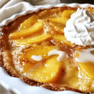 - 5 ripe peaches, peeled and sliced - 1 cup granulated sugar, divided - 1 cup all-purpose flour - 1 teaspoon baking powder - 1/2 teaspoon salt - 1 cup whole milk - 1/2 cup unsalted butter, melted - 2 large eggs, at room temperature - 1 teaspoon vanilla extract - 1/2 teaspoon ground cinnamon - Whipped cream for serving (optional) Where can you find ripe, local peaches? Look for farmer's markets or roadside stands. I love visiting farms during peach season. They often have the freshest picks. Check for peaches that feel slightly soft when you squeeze them gently. This means they are ripe and juicy. Which peach variety should you choose? Look for freestone peaches. They are easy to slice and pit. Clingstone peaches are tasty but harder to pit. Choose peaches with a nice aroma. This usually means they are sweet and flavorful. What baking dish should you use? A 9x13 inch dish works best for this recipe. It allows for even baking and enough space for the pudding. What utensils do you need? Have a mixing bowl, whisk, and spatula ready. A sharp knife is also good for slicing peaches. These tools will make your cooking smooth and fun. For the full recipe, check the recipe section above. First, preheat your oven to 350°F (175°C). This step ensures even baking. While the oven warms, prepare a 9x13 inch baking dish. Lightly grease it with butter or cooking spray. This keeps the pudding from sticking. Now, let’s prepare the peaches. Peel five ripe peaches and slice them into thin wedges. In a medium bowl, toss the peach slices with 1/2 cup of granulated sugar. This process is called macerating. Let them sit for about 15 minutes. The sugar draws out their juices, making them sweeter and tastier. Next, we will mix the dry ingredients. In a large bowl, combine 1 cup of all-purpose flour, 1 teaspoon of baking powder, 1/2 teaspoon of salt, and the remaining 1/2 cup of sugar. Whisk these ingredients together until they are combined. Now, it's time for the wet ingredients. In a separate bowl, combine 1 cup of whole milk, 1/2 cup of melted unsalted butter, 2 large eggs, and 1 teaspoon of vanilla extract. Whisk this mixture until it is smooth. Slowly pour the wet ingredients into the dry mixture. Stir gently until just combined. Be careful not to overmix. The batter should be thick and slightly lumpy. This texture is key to a fluffy pudding. Pour the batter into the greased baking dish. Spread it evenly to form the base layer. Then, carefully spoon the sugared peaches over the batter. Make sure to distribute them evenly. Do not stir them in; the peaches will sink while baking. Place the baking dish in the preheated oven. Bake for 35-40 minutes. Keep an eye on the top; it should become golden brown. To test if it’s done, insert a toothpick into the center. If it comes out clean, your pudding is ready. Once baked, let it cool for a few minutes before serving. This treat is best enjoyed warm. For a special touch, serve with a dollop of whipped cream on top. Enjoy! To make the best Tennessee Peach Pudding, avoid overmixing the batter. Mix just enough to combine the wet and dry ingredients. The batter should be a bit lumpy. This helps create a light and fluffy texture. Look for golden brown edges and a clean toothpick when it’s done baking. The top should be firm but slightly soft in the center. When you see these signs, your pudding is ready to enjoy! Serving suggestions can elevate your pudding. I recommend serving it warm with whipped cream on top. The cream adds a nice touch of sweetness and richness. You can also add a sprinkle of cinnamon for extra flavor. Try pairing Tennessee Peach Pudding with a scoop of vanilla ice cream or a cup of coffee. The creamy ice cream contrasts nicely with the warm pudding. This combination makes for a delightful dessert experience! Choosing the right peaches is key. Look for ripe, fragrant peaches that give slightly when pressed. Avoid hard or overripe peaches, as they can affect the taste and texture of the pudding. Baking pitfalls can happen too. If your pudding is too runny, it may not have baked long enough. Make sure to follow the baking time closely. If the top browns too quickly, cover it with foil to prevent burning. These tips can help you achieve a perfect Tennessee Peach Pudding every time! {{image_4}} You can easily give Tennessee Peach Pudding a cobbler twist. To do this, you can add a crumb topping. This topping can include flour, oats, brown sugar, and butter. Mix these ingredients together and sprinkle them on top before baking. This gives your pudding a crunchy texture that contrasts nicely with the soft peaches. For flavor enhancements, consider adding spices like nutmeg or ginger. You can also mix in other fruits like blackberries or blueberries. This creates a unique flavor profile and adds depth to your dessert. If you want to make a vegan version, substitute the eggs with flaxseed meal. Mix one tablespoon of flaxseed meal with three tablespoons of water. Let it sit for a few minutes until it thickens. For milk, use almond milk or coconut milk. To make it gluten-free, switch the all-purpose flour with almond flour or gluten-free flour mix. These substitutions may change the texture slightly. The pudding might be a bit denser but still delicious. Just ensure to adjust the baking time, as gluten-free options may require a little more time to set. You can use other fruits in place of peaches for a seasonal twist. Try plums, cherries, or even apples during the fall. Each fruit brings its own flavor and sweetness. Adapting the pudding for different holidays is fun too. For Thanksgiving, add a bit of pumpkin spice to the batter. For summer picnics, mix in some fresh berries. Each change makes the pudding special for the occasion. To keep your Tennessee Peach Pudding fresh, store it in the fridge. First, let it cool completely. Then, cover the dish with plastic wrap or aluminum foil. It will last for about 3 to 4 days in the fridge. When you want to enjoy it again, just take it out and reheat it gently. If you want to save some for later, freezing is a great option. Cut the pudding into individual servings. Wrap each piece tightly in plastic wrap, then place them in a freezer-safe bag or container. Tennessee Peach Pudding can be frozen for up to 3 months. When you’re ready to eat it, take a piece out and thaw it in the fridge overnight. To reheat, put it in the oven at 350°F (175°C) until warm. This will help keep the flavors nice. To restore freshness, sprinkle a little sugar on top before serving. This adds a nice touch. You can also serve it warm with whipped cream. If it has been in the fridge, reheat it in the oven or microwave. This warms it up and brings back its soft texture. Enjoy it just like you made it fresh from the oven! You can use other fruits if peaches are not available. Try plums, apricots, or nectarines. They have a similar sweetness and texture. For a berry twist, go for blueberries or raspberries. Keep in mind that berries may need less sugar. Each fruit brings its own taste, so feel free to experiment. Yes, you can prepare most of it in advance. You can slice the peaches and mix the dry ingredients a day before. Store them separately in the fridge. The day you plan to serve, mix the wet ingredients and bake it fresh. This way, you get the best flavor and texture. Tennessee Peach Pudding has deep roots in Southern cooking. It reflects the region's love for fresh fruit and comfort food. Many families have passed down this recipe through generations. Traditionally, cooks used local peaches in their puddings. This dish often appears at summer gatherings and holidays, showcasing the harvest's bounty. Tennessee Peach Pudding is a delight worth making. We explored key ingredients, sourced the best peaches, and covered baking tips. You learned how to prep, mix, and bake this dish perfectly. Avoid common mistakes to get that ideal texture. Remember, you can adapt this dessert by trying different fruits or dietary options. Keep it in the fridge or freeze for later enjoyment. Whether you serve it warm or cold, this pudding brings joy to any table. Enjoy your baking adventure!