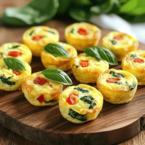 - 6 large eggs - 1 cup cottage cheese - 1/2 cup shredded mozzarella cheese - 1/2 cup fresh spinach, chopped - 1/4 cup roasted red peppers, diced - 1/4 teaspoon garlic powder - 1/4 teaspoon onion powder - Salt and freshly ground black pepper, to taste - Cooking spray or olive oil, for greasing These ingredients come together to create a tasty and filling breakfast. The eggs provide a great source of protein. Cottage cheese adds creaminess and extra protein. The mozzarella gives a nice stretch and flavor. Spinach brings in vitamins and a lovely green color. Roasted red peppers add sweetness and a pop of flavor. Garlic and onion powders give a savory touch. Using cooking spray or olive oil helps keep the egg bites from sticking. This simple list makes it easy to whip up a batch of Copycat Starbucks Egg Bites. Each serving offers about 90 calories, 7 grams of protein, 5 grams of fat, and 4 grams of carbs. These bites are low in carbs, making them a great choice for a light breakfast. Cottage cheese is a star in this recipe. It is rich in protein and calcium. Spinach adds fiber and iron, making this dish not just tasty, but also healthy. Eating these egg bites can help you feel full longer, supporting your energy throughout the day. 1. First, preheat your oven to 325°F (165°C). This helps the egg bites cook evenly. 2. In a powerful blender, mix the eggs, cottage cheese, shredded mozzarella, garlic powder, onion powder, salt, and black pepper. Blend until smooth. 1. Next, grease your muffin tin with cooking spray or olive oil. This stops the bites from sticking. 2. Pour the egg mixture into each muffin cup, filling them about 3/4 full. This gives them room to rise. 3. Bake for 25-30 minutes. Check if the bites are done by ensuring they are set in the center. They should look a bit golden on top. 1. Allow the muffin tin to cool for about 5 minutes after baking. 2. Gently loosen the edges of the egg bites and remove them from the tin. 3. Serve warm for breakfast or brunch. You can also store leftovers in an airtight container for quick meals later. For a fun touch, arrange the egg bites on a platter and add fresh herbs as a garnish. You can serve them with fruit or a light salad for a complete meal. Enjoy your delicious Copycat Starbucks Egg Bites! For the Full Recipe, check the instructions above. To get a smooth mixture, blend the eggs and cottage cheese well. Use a powerful blender to mix until you see no lumps. This step is key for creamy egg bites. After baking, let them cool for about five minutes. This cooling time helps them set and come out easily from the muffin tin. You can spice up your egg bites with herbs like parsley or chives. A pinch of smoked paprika adds a nice kick. If you want to mix it up, try different cheeses. Cheddar or feta can give your bites a unique taste. Each cheese brings its own flavor, so feel free to experiment. The best muffin tin to use is a silicone one. It makes it easy to pop out the egg bites. If you don’t have a muffin tin, ramekins work well too. Just grease them well to prevent sticking. Using these tools will help you create perfect egg bites every time. {{image_4}} You can easily mix up the flavors of your egg bites. Adding bacon or sausage bits makes them savory and hearty. Just cook the meat first, chop it, and stir it into the egg mixture. For a lighter option, go vegetarian. Add colorful veggies like bell peppers, mushrooms, or cherry tomatoes. They add taste and nutrition. Some may need to change the recipe for health reasons. For a gluten-free version, use gluten-free cheese or check labels on all ingredients. If you want a lactose-free option, swap cottage cheese with a non-dairy alternative. Almond or soy yogurt works well. Egg bites are very versatile. You can turn them into breakfast sandwiches. Just place a bite between two slices of whole grain bread or an English muffin. For a special brunch, add them to a buffet. Pair them with fresh fruit or a light salad to make a full meal. You can serve them warm or at room temperature, making them easy to enjoy. To store leftover egg bites, let them cool completely. Place them in an airtight container. This keeps them fresh and tasty. I recommend using glass or BPA-free plastic containers. They seal well and help avoid spills. You can stack them, saving space in your fridge. If you want to freeze egg bites, cool them first. Then, wrap each egg bite in plastic wrap. Next, place them in a freezer-safe bag. Squeeze out as much air as you can. This helps prevent freezer burn. To reheat frozen egg bites, remove them from the bag. Microwave them for about 30 to 60 seconds. You can also bake them at 350°F (175°C) for 10-15 minutes. In the fridge, egg bites last about 4-5 days. Always check for signs of spoilage. Look for changes in color or smell. If they seem off, it’s best to toss them. Keeping track of how long they’ve been stored helps you enjoy them at their best. To make these egg bites, start by preheating your oven to 325°F (165°C). Blend together six large eggs, one cup of cottage cheese, and half a cup of shredded mozzarella. Add garlic powder, onion powder, salt, and black pepper to taste. Mix in chopped spinach and diced red peppers. Grease a muffin tin with cooking spray or olive oil. Pour the egg mixture into the cups, filling them about three-quarters full. Bake for 25-30 minutes until set. Let them cool slightly before removing. Enjoy your delicious Copycat Starbucks Egg Bites! Yes, you can customize your egg bites! Feel free to swap out the mozzarella for another cheese like cheddar or feta. You can add cooked bacon, sausage, or other veggies like mushrooms or bell peppers. If you want a creamier texture, try adding a splash of milk or cream. This recipe is versatile, so have fun making it your own! Egg bites typically last about four to five days in the fridge. Store them in an airtight container to keep them fresh. For best taste, eat them within the first few days. Always check for any signs of spoilage before eating leftovers. These egg bites are easy to make with simple ingredients like eggs, cottage cheese, and spinach. You now know how to prepare, bake, and store them, plus add flavors. Don’t forget the tips and tricks for the best texture and taste. These bites fit various diets and are perfect for any meal. Enjoy making them your own, and share your creations! They are a fun, healthy option that everyone will love. Let your kitchen be the place for delicious experiments.