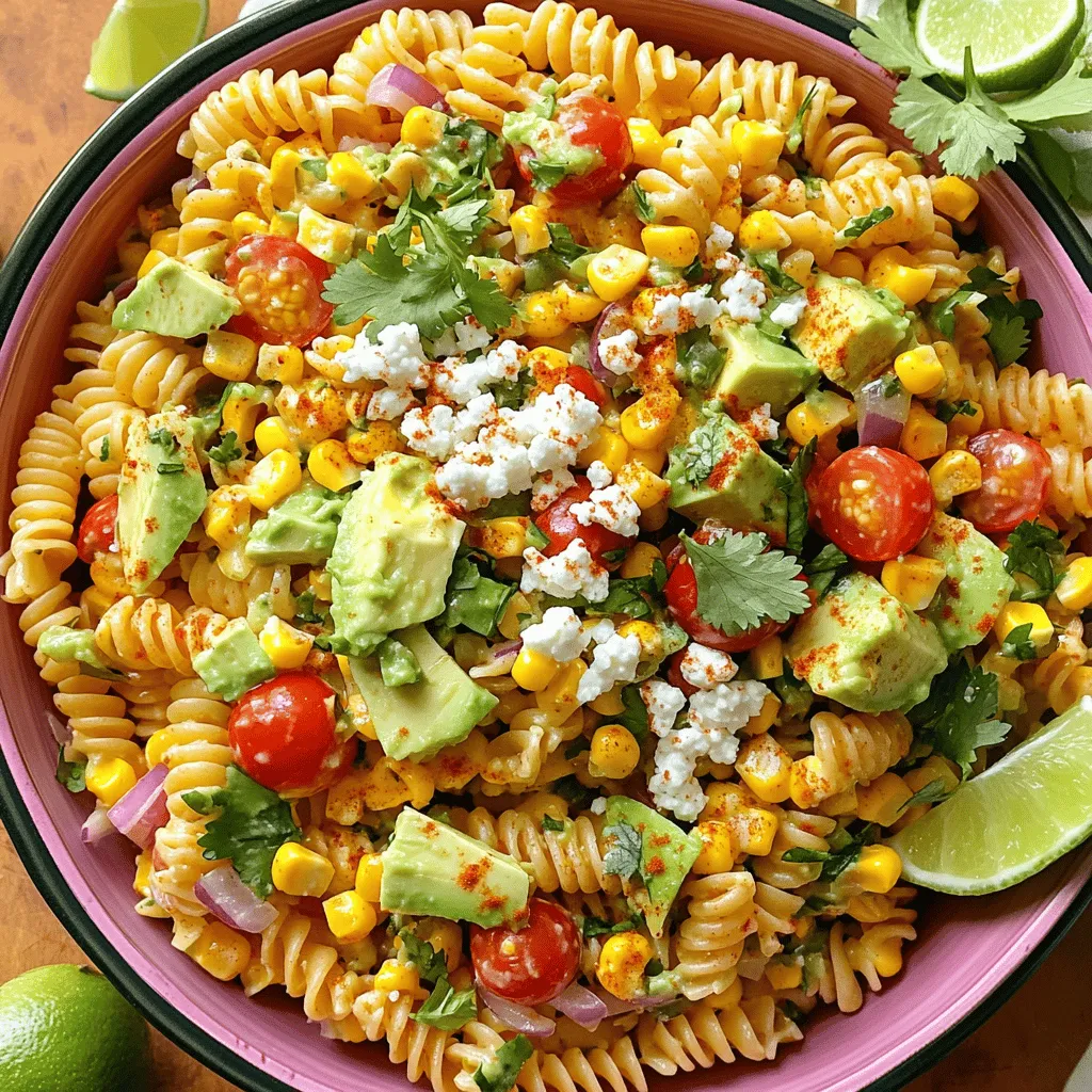 Tasty Mexican Street Corn Pasta Salad Delightful Dish