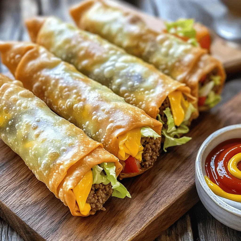 Cheeseburger Egg Rolls Tasty and Simple Snack Idea