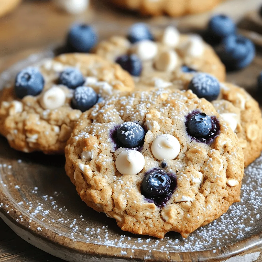 White Chocolate Blueberry Oatmeal Cookies Delight