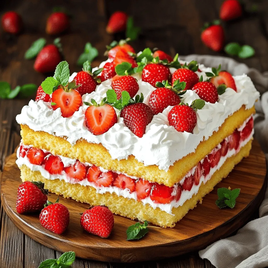 Easy Strawberry Shortcake Sheet Cake Delightful Treat