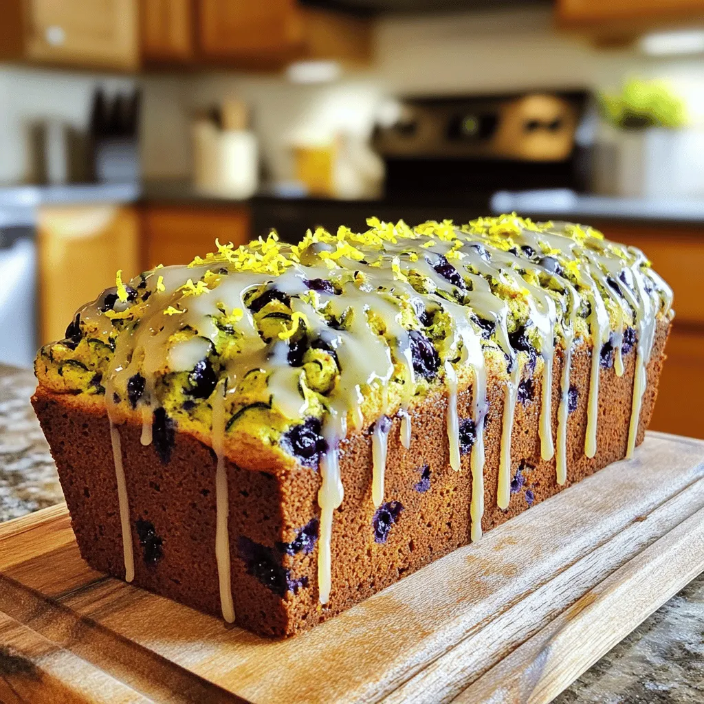 Glazed Lemon Blueberry Zucchini Bread Simple Delight