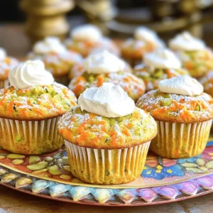 - 1 cup grated zucchini - 1 cup grated carrots - 1 cup all-purpose flour - 1/2 cup whole wheat flour - 1/2 cup brown sugar, packed - 1/2 cup granulated sugar - 1/3 cup vegetable oil - 1 teaspoon baking powder - 1/2 teaspoon baking soda - 1 teaspoon ground cinnamon - 1/4 teaspoon ground nutmeg - 1/2 teaspoon salt - 1/2 cup chopped walnuts or pecans - 1/2 cup raisins or dried cranberries You need fresh and ripe zucchini and carrots for this recipe. Grating them makes them blend well into the batter and keeps the muffins moist. Remove extra moisture from the zucchini before mixing. The flour gives structure to our muffins. Using both all-purpose and whole wheat flour adds great taste and nutrition. The sugars provide sweetness and help with browning. Baking powder and baking soda make our muffins rise. Cinnamon and nutmeg bring warmth and flavor. Salt balances the sweetness and enhances taste. Feel free to add nuts or dried fruits for extra crunch or sweetness. This will make your muffins even more delightful. For the full recipe, check the details provided. - Preheat your oven to 350°F (175°C). - Prepare a muffin tin by lining it with paper liners or greasing each cup. - In a large bowl, combine 1 cup of grated zucchini and 1 cup of grated carrots. Stir to mix and set aside. - In another bowl, whisk together 1 cup of all-purpose flour, 1/2 cup of whole wheat flour, 1/2 cup of brown sugar, and 1/2 cup of granulated sugar. - Add 1 teaspoon of baking powder, 1/2 teaspoon of baking soda, 1 teaspoon of ground cinnamon, 1/4 teaspoon of ground nutmeg, and 1/2 teaspoon of salt. Mix well. - In a separate small bowl, mix 1/3 cup of vegetable oil, 2 large eggs, and 1 teaspoon of vanilla extract until smooth. - Pour the wet ingredients into the bowl with the zucchini and carrots. Mix gently with a spatula until just combined. - Gradually add the dry ingredient mixture to the wet mixture. Stir lightly until no dry spots remain. Avoid overmixing. - If using, fold in 1/2 cup of chopped walnuts or pecans and 1/2 cup of raisins or dried cranberries. - Use a spoon or ice cream scoop to fill each muffin cup about two-thirds full with batter. - Bake in the preheated oven for 18-22 minutes. Check for doneness by inserting a toothpick into a muffin; it should come out clean. - Once baked, let the muffins cool in the tin for about 5 minutes. Then, transfer them to a wire rack to cool completely. For the full recipe, refer to the detailed instructions above. To get the best texture in your muffins, don't overmix the batter. Overmixing can make them tough and dense. Mix just until the dry ingredients blend with the wet ones. This keeps your muffins light and fluffy. Squeezing excess moisture from the zucchini is key. After grating, place the zucchini in a clean kitchen towel. Twist the towel to remove the water. This step is vital, as too much moisture can lead to soggy muffins. I love adding nuts or dried fruits to enhance the flavor. Try mixing in 1/2 cup of chopped walnuts or pecans. You can also toss in 1/2 cup of raisins or dried cranberries for a sweet touch. These add-ins give a nice crunch and burst of flavor. If you want your muffins sweeter, adjust the sugar. You can reduce the brown sugar or granulated sugar slightly. Taste the batter before baking to find your preferred sweetness level. Serve your muffins warm for the best experience. They taste amazing fresh from the oven. If you prefer, you can serve them at room temperature on a bright plate. For a beautiful finish, dust the tops with powdered sugar. This adds a nice touch and makes them look fancy. You can also spread cream cheese frosting on top for a rich treat. It’s a fun way to make your muffins feel special! {{image_4}} To make these muffins gluten-free, you can use a gluten-free flour blend. Look for one that has xanthan gum included. This helps replace the structure that gluten provides. Just swap the all-purpose flour in the recipe with the gluten-free blend in a 1:1 ratio. This way, you keep the texture light and fluffy. If you want a dairy-free recipe, it's simple! You can replace the eggs with flaxseed or chia seeds. To do this, mix 1 tablespoon of either seed with 2.5 tablespoons of water. Let it sit for about 5 minutes until it thickens. For milk, use your favorite nut milk instead of dairy milk. Almond or coconut milk work great here. You can add spices to boost the flavor of your muffins. Ginger and nutmeg add warmth and depth. Just sprinkle in about 1/2 teaspoon of each. For added freshness, consider incorporating citrus zest. The zest of an orange or lemon will brighten the taste and make every bite more exciting. To keep your zucchini carrot muffins fresh, store them at room temperature. Place them in an airtight container. This method helps keep them soft and moist. You can also use a zip-top bag for easy storage. If your kitchen is warm, consider placing them in the fridge. Just remember to let them come to room temperature before serving. If you want to save muffins for later, freezing works well. Wrap each muffin in plastic wrap. Then, place them in a freezer-safe bag. This keeps air out and preserves texture. For best quality, eat them within three months. When you want to enjoy them, take a muffin out and thaw it in the fridge overnight. If you’re in a hurry, you can thaw it on the counter for a few hours. To enjoy your muffins warm, reheating is key. The best way is to use an oven. Preheat it to 350°F (175°C). Place the muffins on a baking tray and heat for about 10 minutes. This method keeps them soft. You can also microwave a muffin for about 15-20 seconds. This is quick but may make the muffin a bit chewy. Enjoy them plain or with a spread of butter or cream cheese for a tasty treat! For the full recipe, check the earlier section. Yes, you can make these muffins ahead of time. To do this, bake the muffins and let them cool completely. Store them in an airtight container at room temperature for up to three days. If you want to keep them longer, freeze them. Wrap each muffin in plastic wrap and place them in a freezer bag. They will stay good for up to three months. To enjoy frozen muffins, simply thaw them at room temperature or warm them in the microwave for a few seconds. To reduce the sweetness, cut back on the sugar. You can use half the amount of brown and granulated sugar. This will still keep the muffins moist. You can also use unsweetened applesauce or mashed bananas to add natural sweetness. This keeps the muffins soft and tasty without added sugar. You can swap out some ingredients for healthier options. For sugar, use maple syrup or honey in moderation. For oil, try unsweetened applesauce or yogurt. These swaps will help reduce calories and add nutrition. You can also replace some flour with almond flour or oat flour for added fiber. Adding more grated zucchini or carrot can boost vitamins too. This blog post covered a simple, delicious way to make zucchini carrot muffins. I shared the main ingredients, tips for great texture, and yummy variations. You learned how to store and freeze these muffins, plus answers to common questions. Don’t hesitate to experiment with add-ins or alternatives to make it your own. Baking should be fun and rewarding. Enjoy your baking journey!