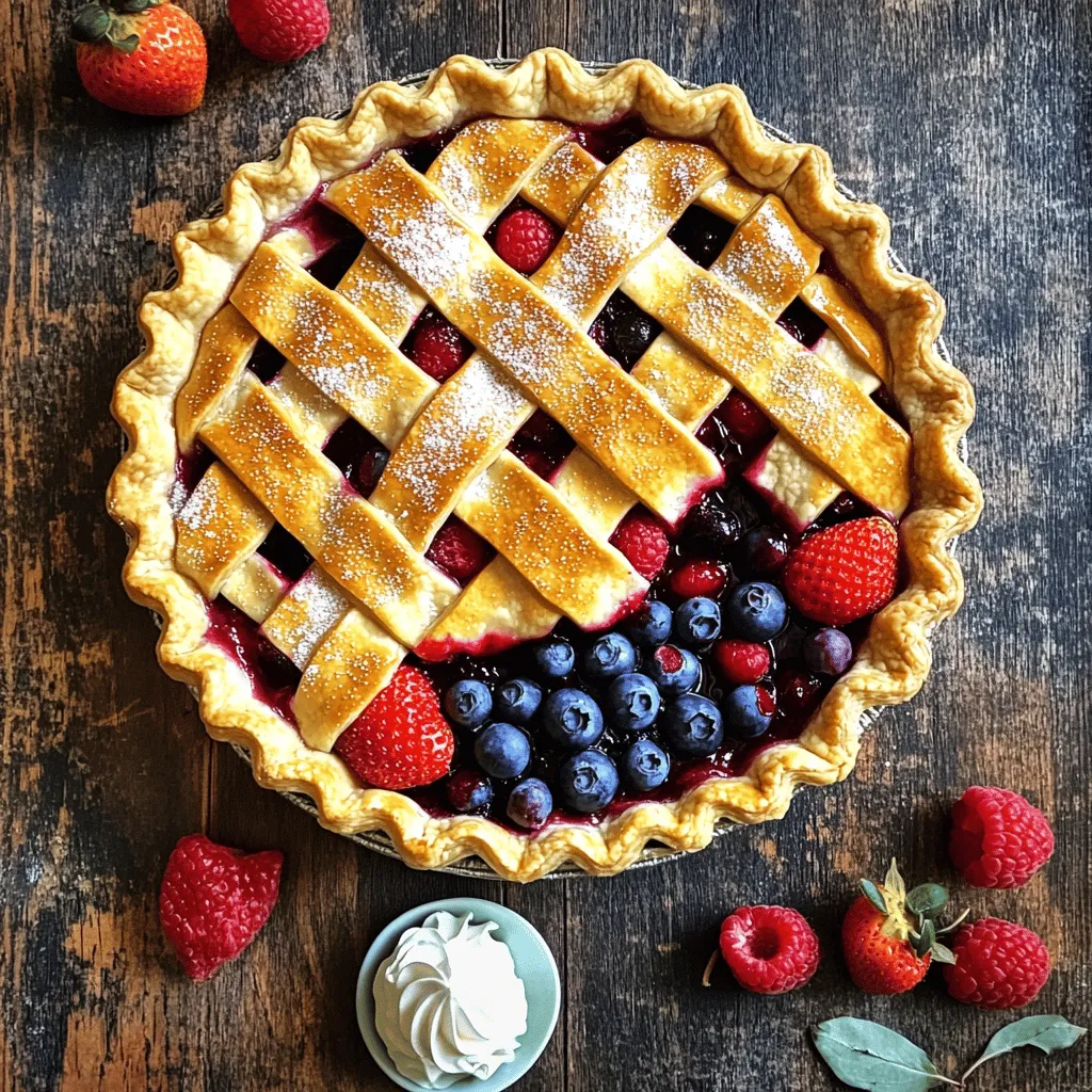 Triple Berry Pie Flavorful and Easy to Make Recipe