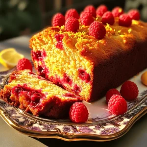 - 1 ½ cups all-purpose flour - 1 teaspoon baking powder - ½ teaspoon baking soda - ¼ teaspoon salt - ½ cup unsalted butter, softened to room temperature - 1 cup granulated sugar - 2 large eggs, at room temperature - 1 teaspoon vanilla extract - Zest of 1 lemon (about 1 tablespoon) - ¼ cup fresh lemon juice (about 1-2 lemons) - ½ cup buttermilk, at room temperature - 1 cup fresh raspberries - 2 tablespoons all-purpose flour (for coating the berries) When I make this Raspberry Lemon Loaf, I always gather my ingredients first. This helps me stay organized. Each item plays a key role in the flavor and texture. I use all-purpose flour for the base. Baking powder and baking soda help the loaf rise. A pinch of salt balances the sweetness. Next, I cream unsalted butter and granulated sugar. This mix adds richness. Eggs provide moisture and structure. Vanilla extract enhances flavor. I love using fresh lemon juice and zest. They give a bright, zesty taste. Buttermilk keeps the loaf moist and fluffy. Fresh raspberries add a burst of flavor. Coating them in flour prevents them from sinking. This step is vital for a beautiful loaf. This complete list makes it easy to follow the Full Recipe. You can enjoy this fresh and flavorful treat any time! First, preheat your oven to 350°F (175°C). This is key for even baking. Next, grab a 9x5 inch loaf pan. Grease it well, and line the bottom with parchment paper. This makes removing the loaf easy later. In a medium bowl, combine 1 ½ cups of all-purpose flour, 1 teaspoon baking powder, ½ teaspoon baking soda, and ¼ teaspoon salt. Whisk these together until they blend well. Set this bowl aside. Now, in a larger bowl, cream ½ cup of softened unsalted butter and 1 cup of granulated sugar using an electric mixer. Beat on medium-high speed for about 3-4 minutes. It should look light and fluffy. Then, add 2 large eggs one at a time. Mix well after each addition. Next, stir in 1 teaspoon of vanilla extract, the zest of 1 lemon, and ¼ cup of fresh lemon juice. Mix just until everything is smooth. Now, slowly add your dry mix to the wet mix. Alternate this with ½ cup of buttermilk. Start and end with the dry mix. Mix until just combined; don’t overdo it! Now, take 1 cup of fresh raspberries and coat them with 2 tablespoons of flour in a small bowl. This helps them stay suspended in the batter. Gently fold these raspberries into the mixture. Be careful not to break them. Pour the batter into your prepared loaf pan. Use a spatula to smooth the top. Place it in the oven and bake for 50-60 minutes. To check if it’s done, insert a toothpick into the center. If it comes out clean, your loaf is ready. Once baked, let it cool in the pan for about 10 minutes. Then, gently lift it out using the parchment paper and set it on a wire rack to cool completely. Enjoy your fresh and flavorful Raspberry Lemon Loaf! For more details, check out the Full Recipe. To get that soft, moist loaf, you need the right balance of wet and dry ingredients. Start with room-temperature butter and eggs. They mix better and help create a fluffy batter. Mix the batter just until you see no dry flour. If you overmix, your loaf may turn tough. Lemon zest is key. It packs a punch of bright flavor. You can also try using fresh vanilla beans for a richer taste. If you want more tartness, add an extra splash of lemon juice. The raspberries add sweetness, so pick ripe ones for the best taste. For a beautiful finish, slice the loaf into even pieces. Use a sharp knife for clean cuts. Place slices on a nice platter, and add fresh raspberries on top. A sprinkle of lemon zest adds color and highlights the flavors. You can even drizzle a light glaze for a sweet touch. {{image_4}} You can easily make this loaf gluten-free. Use a gluten-free flour blend instead of all-purpose flour. Make sure the blend has xanthan gum for better texture. For a dairy-free version, replace buttermilk with almond milk mixed with a bit of vinegar. This swap keeps the loaf moist and tasty. Feel free to add nuts or other fruits! Chopped walnuts or pecans give a nice crunch. If you prefer, swap raspberries for blueberries or even diced strawberries. Just remember to coat these fruits with flour to avoid sinking. Mixing different fruits adds a fun twist to your loaf. Herbs and spices can add depth to the loaf. Try adding a pinch of cinnamon for warmth. For a fresh twist, mix in a bit of chopped mint or basil. These flavors create a unique taste that surprises your guests. Don't be afraid to experiment and find your favorite blend! After enjoying your delicious raspberry lemon loaf, store leftovers in an airtight container. This helps keep the loaf moist and fresh. You can also wrap it tightly in plastic wrap. Place it in a cool, dry place for up to three days. If you want to keep it longer, consider freezing it. To freeze the loaf, first let it cool completely. Once cooled, wrap it in plastic wrap, then in aluminum foil. This double wrapping protects it from freezer burn. You can freeze the loaf for up to three months. When you’re ready to enjoy it, simply thaw it in the fridge overnight. To reheat your raspberry lemon loaf, preheat your oven to 350°F (175°C). Unwrap the loaf and place it on a baking sheet. Heat it for about 10-15 minutes. This warms it up while keeping it moist. You can also slice it and heat individual pieces in the microwave for about 15-20 seconds. Enjoy it warm for a fresh taste! The Raspberry Lemon Loaf lasts about 3 to 4 days at room temperature. It’s best to store it in an airtight container. In the fridge, it can last up to a week. Keep it covered to prevent it from drying out. Yes, you can make this recipe in advance. I suggest baking the loaf a day ahead of when you plan to serve it. This allows the flavors to meld together nicely. Just remember to wrap it well before storing. You can serve this loaf with a dollop of whipped cream or a scoop of vanilla ice cream. A sprinkle of powdered sugar on top also adds a nice touch. Fresh berries or a lemon glaze can make it even more delightful. For the full details on how to create this delicious treat, check out the Full Recipe. It includes all the ingredients and steps to make your baking experience easy and fun. This article covered everything you need to know about making a delicious raspberry lemon loaf. I shared the key ingredients, step-by-step instructions, and tips for the best texture and flavor. You learned how to customize your loaf and store leftovers properly. Remember, small changes can greatly enhance your baking. Now you’re ready to create a tasty loaf that you and others will love. Enjoy baking and sharing this delightful treat!