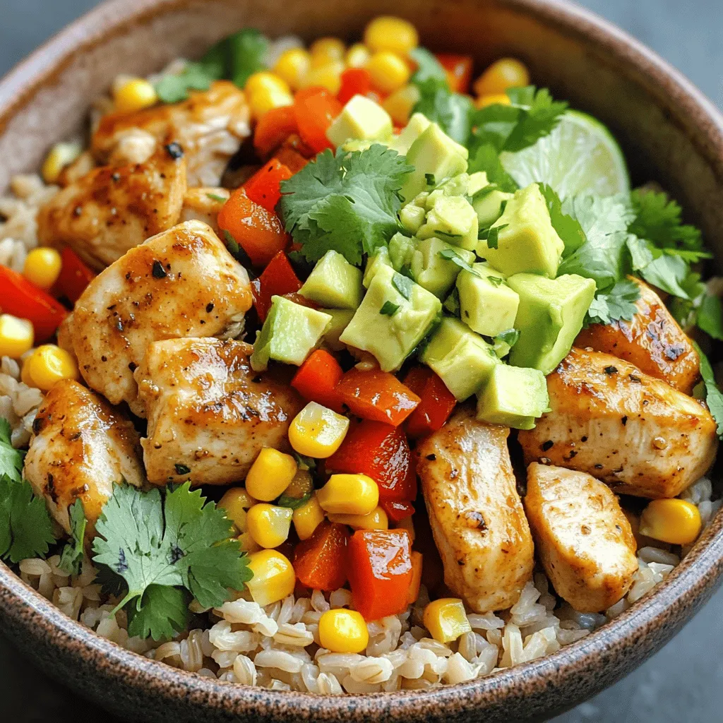 Healthy Chicken Bowl with Rice and Corn Delightful Meal