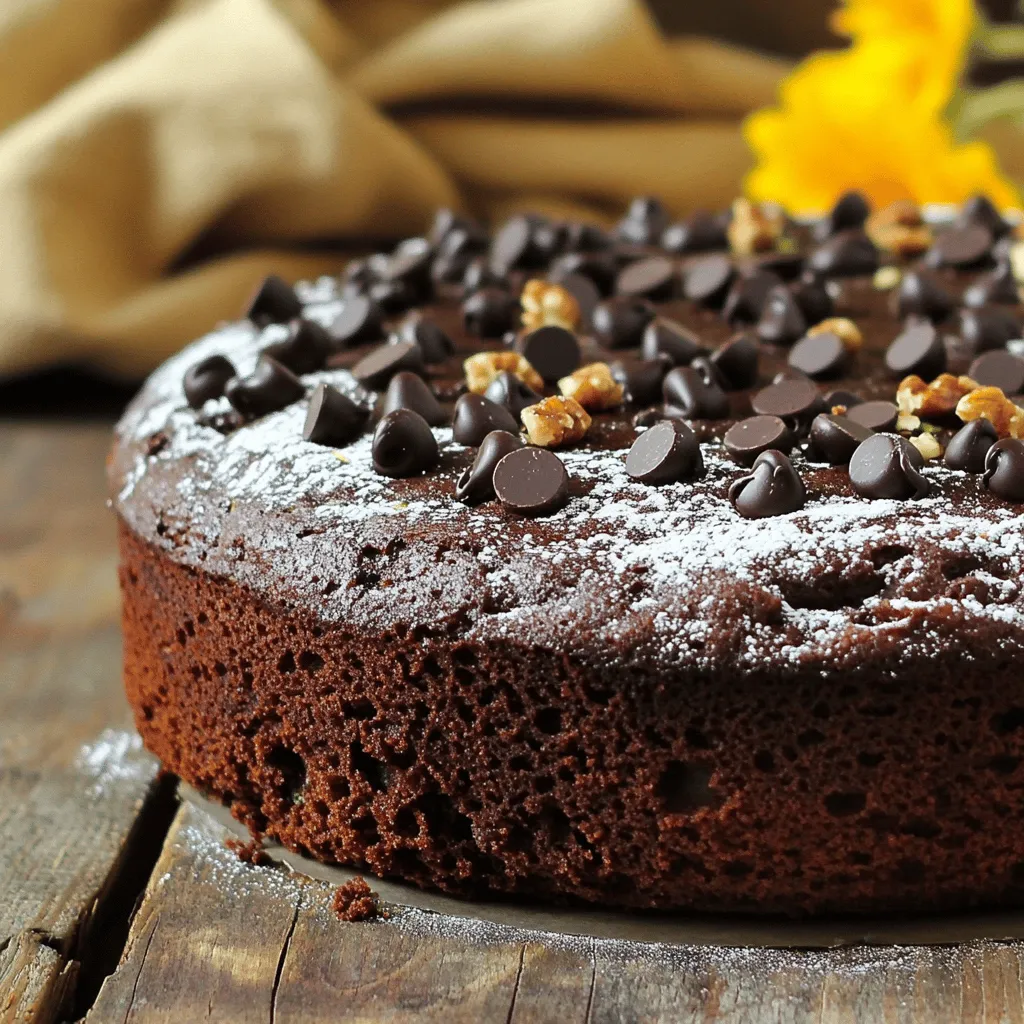 Rich Dark Chocolate Zucchini Cake Decadent Delight