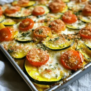 For a tasty Zucchini and Yellow Squash Casserole, you will need: - 2 medium zucchinis, thinly sliced - 2 medium yellow squashes, thinly sliced - 1 cup cherry tomatoes, halved - 1 small onion, finely diced - 4 cloves garlic, minced - 1 cup shredded mozzarella cheese - 1/2 cup grated Parmesan cheese - 1 teaspoon dried oregano - 1 teaspoon dried thyme - Salt and freshly ground black pepper to taste - 2 tablespoons extra-virgin olive oil - 1/2 cup breadcrumbs (optional, for a crunchy topping) You can add other fresh veggies for more flavor. Consider using: - Bell peppers, chopped - Spinach, roughly chopped - Mushrooms, sliced This casserole serves six and offers a balanced meal. Each serving contains: - Calories: 210 - Protein: 10g - Fat: 12g - Carbohydrates: 15g - Fiber: 3g - Sugars: 3g This dish is rich in vitamins and minerals. The zucchini and yellow squash provide hydration and nutrients. The cheese adds protein and calcium. Enjoy this easy and healthy meal! Don't forget to check out the Full Recipe for complete cooking steps. First, gather all the ingredients. You will need two medium zucchinis, two medium yellow squashes, a cup of cherry tomatoes, one small onion, four cloves of garlic, and two types of cheese. The cheeses are mozzarella and Parmesan. Also, grab some dried oregano, dried thyme, salt, pepper, olive oil, and breadcrumbs if you want a crunchy top. Next, wash the zucchinis and yellow squashes. Slice them thinly. Halve the cherry tomatoes. Dice the onion finely and mince the garlic. This step makes sure all the flavors mix well later. Heat two tablespoons of olive oil in a large skillet over medium heat. Add the diced onion and cook for 3-4 minutes until soft. Then, add the minced garlic and stir for one more minute. This brings out the garlic's lovely smell. Now, add the sliced zucchinis and yellow squashes. Sauté them for about 5-7 minutes until they soften but still have some crunch. Next, add the halved cherry tomatoes, dried oregano, thyme, salt, and pepper. Mix well and cook for another 3-4 minutes. This step helps the veggies soak up the spices. After cooking, take the skillet off the heat and let it cool a bit. This prevents the cheese from melting too fast when you mix it in. In a big bowl, combine the sautéed veggies with half of the mozzarella and Parmesan cheese. Stir until everything blends well together. Now, it's time to bake! Preheat your oven to 375°F (190°C). Transfer the veggie mix to a greased 9x13-inch baking dish. Spread it out evenly. Sprinkle the rest of the mozzarella and Parmesan cheese on top. If you like a crunchy texture, add breadcrumbs. Bake the casserole for 25-30 minutes. You want the cheese to bubble and turn golden brown. Once it's done, take it out and let it sit for about 5 minutes before serving. Enjoy the tasty layers of your casserole! For the complete recipe, check out the Full Recipe section. To make your casserole shine, start with fresh ingredients. Choose firm zucchinis and yellow squashes. This will give your dish great texture. Don't overcook the veggies when sautéing. You want them to be tender but still have a bite. This keeps them from getting mushy in the oven. Mix the cheeses well with the veggies. This helps every bite have flavor. If you want a golden top, broil it for a few minutes after baking. Keep an eye on it, as it can burn quickly. If your casserole turns out watery, try these tips. First, make sure to squeeze excess moisture from the zucchinis. After slicing, you can salt them and let them sit for a few minutes. This pulls out extra water. If the top is not crispy, add more breadcrumbs. This crunchy layer adds flavor and texture. Serve your casserole warm. It pairs well with a simple green salad. A light vinaigrette adds a nice touch. You can also serve it alongside grilled chicken or fish for a complete meal. For a fun twist, try adding fresh herbs like basil or parsley on top. This not only looks pretty but also lifts the flavors. For the full recipe, check out the [Full Recipe]. {{image_4}} You can easily swap ingredients in this recipe. If you do not have zucchini or yellow squash, try using other vegetables. Bell peppers, eggplant, or even mushrooms work well. You can also change the cheese. If you want a sharper taste, try cheddar instead of mozzarella. For a creamier texture, use ricotta cheese. You can also add cooked grains like quinoa or rice for a heartier dish. This casserole can be made vegan by removing the cheese. You can replace it with nutritional yeast for a cheesy flavor. Also, use plant-based milk and a vegan butter substitute. This way, you keep all the flavor while making it suitable for a vegan diet. Adding more veggies like spinach or kale also boosts nutrition. To make this dish pop, add spices or sauces. A pinch of red pepper flakes brings heat. A sprinkle of smoked paprika adds depth. You can also drizzle balsamic glaze on top before serving for a tangy kick. If you want a creamy sauce, mix in a bit of sour cream or a vegan alternative. This gives your casserole a unique twist and keeps it exciting! For the complete recipe, check out the [Full Recipe]. To store your leftover casserole, let it cool first. Once cool, transfer it to an airtight container. This will help keep it fresh. You can store it in the fridge for up to four days. Just make sure to cover it well to avoid drying out. If you want to freeze the casserole, it’s best to do this before baking. Prepare the dish and cover it tightly with plastic wrap. Then add a layer of aluminum foil on top. You can freeze it for up to three months. When you’re ready to bake it, thaw it in the fridge overnight. Then bake as directed in the Full Recipe. When you’re ready to enjoy the leftovers, preheat your oven to 350°F (175°C). Place the casserole in a baking dish, cover it with foil, and heat for about 20 minutes. If you want a crispy top, remove the foil for the last five minutes. You can also reheat individual servings in the microwave for about two minutes. Enjoy your tasty casserole again! Yes, you can! Feel free to add veggies like bell peppers, spinach, or mushrooms. They will blend well and add different flavors. Just remember to cut them into similar sizes as the zucchini and squash. This helps with even cooking and texture. You can keep the casserole in the fridge for about 3 to 5 days. Make sure to cover it well to keep it fresh. If you want it to last longer, consider freezing it instead. Absolutely! You can assemble the casserole a day before and keep it in the fridge. This makes dinner prep easy. Just bake it right before serving. To reheat, place the casserole in the oven at 350°F (175°C). Bake for about 15-20 minutes. This ensures the cheese melts nicely again. You can also use the microwave, but the oven gives the best texture. For complete steps, check the Full Recipe. When I make Zucchini and Yellow Squash Casserole, I love using fresh, simple ingredients. Here’s what you’ll need: - 2 medium zucchinis, thinly sliced - 2 medium yellow squashes, thinly sliced - 1 cup cherry tomatoes, halved - 1 small onion, finely diced - 4 cloves garlic, minced - 1 cup shredded mozzarella cheese - 1/2 cup grated Parmesan cheese - 1 teaspoon dried oregano - 1 teaspoon dried thyme - Salt and freshly ground black pepper to taste - 2 tablespoons extra-virgin olive oil - 1/2 cup breadcrumbs (optional, for a crunchy topping) These ingredients blend perfectly. The zucchinis and yellow squashes bring a fresh taste. The tomatoes add a burst of sweetness. Cheese makes everything creamy and rich. The herbs bring out the best flavors. I enjoy using fresh herbs. You can swap out the oregano and thyme for whatever herbs you like. Try basil or rosemary for a twist. This dish is all about using what you have on hand. Nutritional Information (per serving) - Calories: 250 - Protein: 10g - Carbohydrates: 18g - Fat: 16g - Fiber: 3g This casserole is a great way to eat your veggies. It’s filling and packed with nutrients. Plus, it's a fun dish to share with family and friends. For the full recipe, check out Zucchini & Yellow Squash Delight Casserole 🥒. This blog post covered how to make the Zucchini & Yellow Squash Delight Casserole. We discussed the ingredients you'll need and shared tips for success when cooking. I also provided ideas for variations and ways to store leftovers. In conclusion, this dish is easy to prepare and fun to make. You can customize it with your favorite veggies, spices, or even make it vegan. Enjoy your cooking journey, and remember to share with friends!