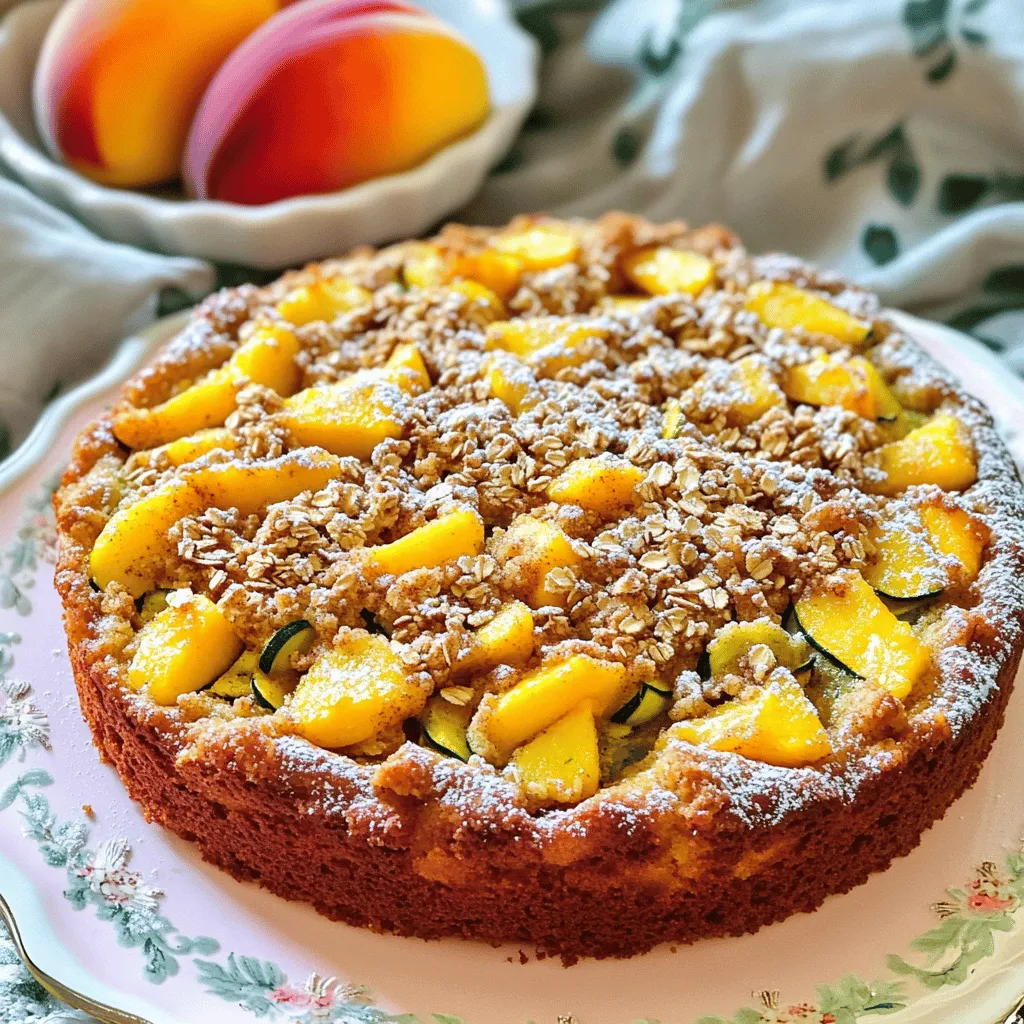 Zucchini Peach Coffee Cake Delightfully Simple Recipe
