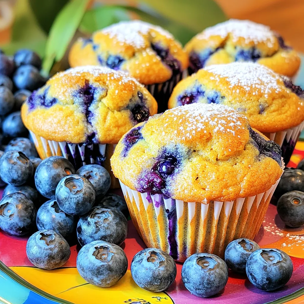 Moist & Fluffy Blueberry Muffins Easy Delightful Recipe