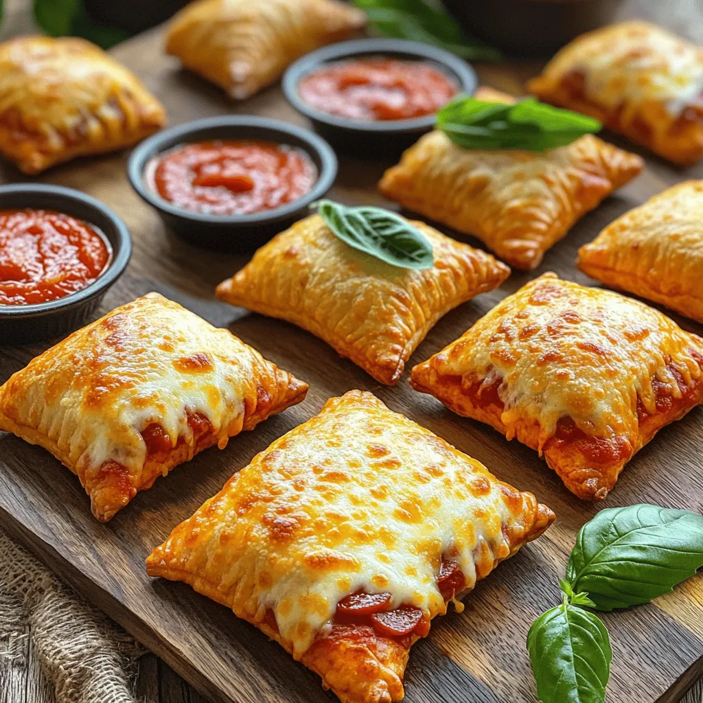 - 2 cups all-purpose flour - 1 teaspoon salt - 1 teaspoon baking powder - 2 tablespoons olive oil - 3/4 cup warm water - 1 cup shredded mozzarella cheese - 1/2 cup pepperoni slices - 1 teaspoon Italian seasoning - Red pepper flakes - 1/2 cup marinara sauce - Mixing bowl - Rolling pin - Baking sheet Gathering the right ingredients is key. First, all-purpose flour forms the base of the dough. It gives pizza pockets their chewy texture. Next, shredded mozzarella cheese provides that gooey, melty goodness we all love. I also like to add pepperoni slices for a classic touch. If you want to spice things up, try adding Italian seasoning and red pepper flakes. These give a nice boost of flavor. Marinara sauce is great for dipping or adding to the filling. You will need a mixing bowl to combine your ingredients. A rolling pin helps shape the dough into the right size. Finally, a baking sheet will hold your pizza pockets while they bake to golden perfection. For the full recipe, check out the details above. Enjoy making these tasty treats! - Combine 2 cups of all-purpose flour, 1 teaspoon salt, and 1 teaspoon baking powder in a mixing bowl. Mix well. - Create a well in the center. Add 2 tablespoons of olive oil and 3/4 cup of warm water. Stir until a soft dough forms. - Dust a flat surface with flour. Knead the dough for 3-5 minutes until it feels smooth. - Cover the dough with a kitchen towel and let it rest for 15 minutes. This helps the gluten relax. - While the dough rests, gather your filling. Measure 1 cup of shredded mozzarella cheese and slice 1/2 cup of pepperoni. You can use veggies if you prefer. - Add 1/2 cup of marinara sauce to the mix. This adds great flavor to each bite. - Roll out the dough to about 1/8 inch thick. Use a round cutter or knife to cut circles 4-6 inches wide. - On one half of each piece, place a layer of mozzarella cheese, some pepperoni, and a teaspoon of marinara sauce. Sprinkle with 1 teaspoon of Italian seasoning. - Fold the dough over the filling, pressing the edges to seal. You can crimp the edges with a fork for a fun look. - Place the pockets on a baking sheet lined with parchment paper. Brush the tops with an egg wash made from 1 egg, whisked. - Bake in a preheated oven at 400°F (200°C) for 15-20 minutes until golden brown. Error: Error code: 429 - {'error': {'message': 'Rate limit reached for gpt-4o-mini in organization org-zFeAnX8gJvsCtEtJubNX3NN3 on tokens per min (TPM): Limit 200000, Used 199658, Requested 2178. Please try again in 550ms. Visit https://platform.openai.com/account/rate-limits to learn more.', 'type': 'tokens', 'param': None, 'code': 'rate_limit_exceeded'}} You can switch up the cheese for your pizza pockets. Cheddar gives a sharp flavor. Pepper jack adds a nice spice. Gouda melts beautifully and has a sweet taste. Mixing these cheeses can create a fun, unique flavor. Try a blend for a tasty twist! You can customize the meat in your pizza pockets. Chicken works great for a lighter option. Sausage adds a hearty touch, while bacon brings a smoky flavor. Each choice can change the taste and feel of your pizza pocket. Mix and match to find your favorite! For a vegan option, use plant-based cheese. You can fill it with veggies like peppers, mushrooms, or spinach. This way, you keep it tasty and meat-free. It’s a great way to enjoy pizza pockets while sticking to a plant-based diet. There are so many options to explore! Don’t forget to check the Full Recipe for more ideas! To store leftover pizza pockets, let them cool first. Place them in an airtight container. You can keep them in the fridge for up to three days. If you want to enjoy them later, make sure to wrap them well before storing. This helps keep them fresh and tasty. Freezing pizza pockets is easy and a great way to save some for later. First, let them cool completely. Then, wrap each one in plastic wrap. After that, place them in a freezer bag or container. They stay good for up to three months. This method helps lock in all the cheesy goodness. When it’s time to enjoy your pizza pockets again, reheating is key. You can use an oven or an air fryer for the best results. For the oven, preheat it to 375°F (190°C). Place the pockets on a baking sheet and heat for about 10-15 minutes. This keeps them crispy. If using an air fryer, set it to 350°F (175°C) for 5-7 minutes. Both methods help maintain the yummy texture. To make your dough easy to handle, keep it at room temperature. Warmer dough is easier to roll out. If your kitchen is humid, it can affect the dough. Use less water if it's too sticky. If it's too dry, add a bit more water. Yes! You can bake the pizza pockets and store them for later. Let them cool fully before storing. Place them in an airtight container in the fridge. They will last up to three days. To reheat, pop them in the oven at 350°F (175°C) for about 10-15 minutes. If you notice leaks, it usually means the filling is too full or not sealed well. Make sure to press the edges firmly. Use a fork to crimp the edges for a tight seal. If some cheese spills out, it’s okay! Just enjoy the extra cheesy goodness. You now have all you need to make tasty pizza pockets at home. Start with simple ingredients like flour, cheese, and pepperoni. Follow the easy steps for dough and filling. Don’t forget my tips for sealing and customizing your pockets to fit your taste. You can even try vegan options! Remember to store or freeze extras for later. With these easy tricks, you can enjoy hot, fresh pizza pockets whenever you want. So, gather your ingredients and get cooking! Enjoy!