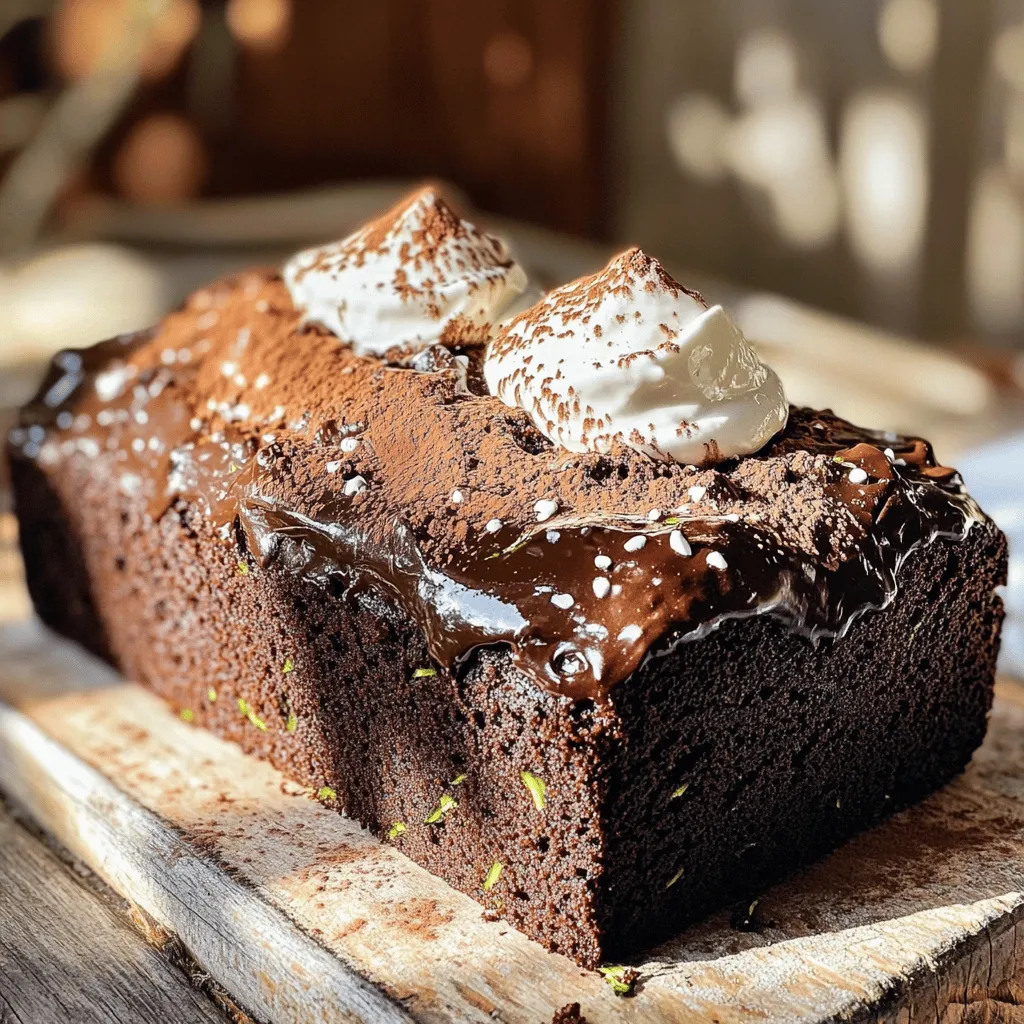 - 1 medium zucchini, grated (approximately 1 cup) - 3 large eggs, at room temperature - 1/2 cup almond flour - 1/4 cup unsweetened cocoa powder - 1/2 cup erythritol or any preferred keto-friendly sweetener - 1/4 cup coconut oil, melted and slightly cooled - 1 teaspoon pure vanilla extract - 1 teaspoon baking soda - 1/2 teaspoon baking powder - 1/4 teaspoon fine sea salt - 1/2 cup sugar-free chocolate chips (optional, but recommended for added richness) This recipe is simple yet rewarding. The grated zucchini keeps the bread moist and adds nutrition. You will love how the almond flour gives it a nice texture. Erythritol helps to keep the carbs low while still providing sweetness. Melted coconut oil not only adds flavor but also helps bind everything together. Sugar-free chocolate chips are optional but add a delightful touch. They melt into the batter and create pockets of chocolate goodness. Trust me, they make the bread even more tempting. - Calories per serving: About 120 - Carbs: 4g, Fats: 10g, Protein: 4g This bread is not just tasty; it’s also packed with healthy benefits! Zucchini gives you vitamins and minerals. Almond flour is rich in healthy fats and protein. Using erythritol means you can enjoy a sweet treat without the sugar spike. Each slice is low in carbs, making it perfect for a keto diet. Eating this bread can satisfy cravings while keeping your goals on track. Enjoy a slice with your coffee or as a snack. You can find the full recipe above to make this delicious bread! 1. Preheating the oven: First, set your oven to 350°F (175°C). This ensures even cooking. 2. Preparing the loaf pan: Grab a 9x5-inch loaf pan. Grease it lightly or line it with parchment paper. This helps with easy removal after baking. 1. Incorporating zucchini and eggs: In a large bowl, add the grated zucchini. Crack in three large eggs. Whisk them until they blend well. 2. Adding coconut oil and vanilla extract: Next, pour in the melted coconut oil and vanilla extract. Mix until smooth. This adds moisture and flavor. 1. Sifting and mixing dry ingredients: Take almond flour, cocoa powder, erythritol, baking soda, baking powder, and salt. Sift these into the bowl with the wet mix. This helps combine them evenly. 2. Tips for avoiding overmixing: Gently stir with a spatula. Mix just until combined. It's okay if there are a few lumps. Overmixing can make the bread tough. 1. Transferring batter to the pan: Pour your batter into the prepared loaf pan. Use a spatula to smooth the top. This helps it bake evenly. 2. Baking time and doneness checks: Place the pan in the oven. Bake for 45-55 minutes. To check if it's done, insert a toothpick in the center. It should come out clean or with a few moist crumbs. 1. Cooling the bread: After baking, let the bread cool in the pan for about 10 minutes. This makes it easier to remove. 2. Slicing tips for a perfect presentation: Carefully move the bread to a wire rack to cool completely. Slice when cool for clean cuts. Enjoy your delicious One-Bowl Keto Chocolate Zucchini Bread! For the full recipe, check the section above. To make the best One-Bowl Keto Chocolate Zucchini Bread, focus on texture. Avoid common mistakes like overmixing. When you mix the dry and wet ingredients, stir just until combined. A few lumps are okay. This method keeps the bread light and fluffy. Moisture is key to a great bread. Grate the zucchini and squeeze out excess water. This step prevents your bread from becoming soggy. Additionally, use fresh ingredients. Old eggs or flour can change the texture and taste. You can customize the flavor of your zucchini bread easily. Try adding a pinch of cinnamon or nutmeg. These spices add warmth and depth. You might also enjoy a splash of almond extract for a nutty twist. For serving, pair your bread with a dollop of cream cheese or Greek yogurt. Fresh berries on the side add color and freshness. Chocolate lovers will love serving it warm with extra chocolate chips. If you need alternatives, almond flour works great, but other flours like coconut flour can be used. Just remember, coconut flour absorbs more moisture. You may need to adjust the liquid in your recipe. For sweeteners, erythritol is popular, but you can also use monk fruit sweetener or stevia. If you're vegan, replace the eggs with flax eggs. Mix one tablespoon of ground flaxseed with three tablespoons of water. Let it sit for five minutes to thicken before adding it to your mix. This recipe is flexible and can adapt to your needs. For the full recipe, check out the details above. {{image_4}} You can make this keto chocolate zucchini bread even more fun. Try adding nuts, seeds, or dried fruits to the mix. Nuts like walnuts or pecans add a nice crunch. Seeds like chia or flax give extra nutrition. You can also mix in dried fruits like unsweetened cranberries or blueberries. Each addition brings a new taste and texture. Don't forget to experiment with cocoa brands. Different brands offer various flavor notes. Some are richer and darker, while others are milder. Finding your favorite can elevate your bread. Want to switch things up? You can turn this recipe into a low-carb bundt cake. Just pour the batter into a bundt pan instead of a loaf pan. You might need to adjust the baking time. A bundt cake usually takes a bit longer to bake. Check it after 50 minutes. Watch for the same doneness signs. Use a toothpick to test the center. It should come out clean or with a few moist crumbs. If you need a gluten-free option, no problem! Simply replace almond flour with a gluten-free blend. Look for one that includes xanthan gum for better texture. You can also use coconut flour, but use less. Coconut flour absorbs more moisture. Start with a quarter cup of coconut flour and add more if needed. For the best texture, ensure you mix well and avoid lumps. This helps keep your bread light and fluffy. After you bake the One-Bowl Keto Chocolate Zucchini Bread, you may have some left. To keep it fresh, store it in the fridge. Wrap the bread in plastic wrap or foil. Place it in an airtight container. This way, it stays moist for up to a week. If you want to keep it longer, try freezing it. Slice the bread first. Wrap each slice tightly in plastic wrap. Then, place the slices in a freezer bag. They can last for up to three months. When you're ready to enjoy, just take out a slice. When you want to eat leftover bread, you can reheat it easily. The best method is to use the oven. Preheat your oven to 350°F (175°C). Place the slices on a baking tray. Bake for about 10 minutes or until warm. If you prefer using a microwave, that works too. Just place a slice on a microwave-safe plate. Heat it for 15-20 seconds. If you want to keep the bread moist, add a small cup of water in the microwave. This helps steam the bread and keeps it from drying out. Yes, you can use several keto-friendly sweeteners. Erythritol is popular for its low calories. Stevia and monk fruit are also good choices. Each sweetener has a different taste. You might need to adjust the amount. For example, stevia is much sweeter than erythritol. Always taste as you mix to find your perfect flavor. You can tell the bread is done by checking a few signs. First, the top should look set and slightly springy. Second, insert a toothpick in the center. It should come out clean or with a few moist crumbs. If you see wet batter, it needs more time. Usually, it takes 45-55 minutes in the oven. Pairing options add fun to your bread. A dollop of whipped cream makes it feel fancy. You can also sprinkle some cacao powder on top. Fresh berries make a great side too. They add flavor and color. For a rich taste, try nut butter spread on a slice. Enjoy exploring all these tasty ideas! You now know how to make a tasty, one-bowl keto chocolate zucchini bread. We covered the essential ingredients, step-by-step instructions, and tips for perfecting the recipe. The health benefits of zucchini and almond flour make it a smart choice. Plus, I shared ways to customize the bread with flavors and textures. Remember these easy storage tips to keep your bread fresh. Enjoy this delicious treat while staying on track with your diet!