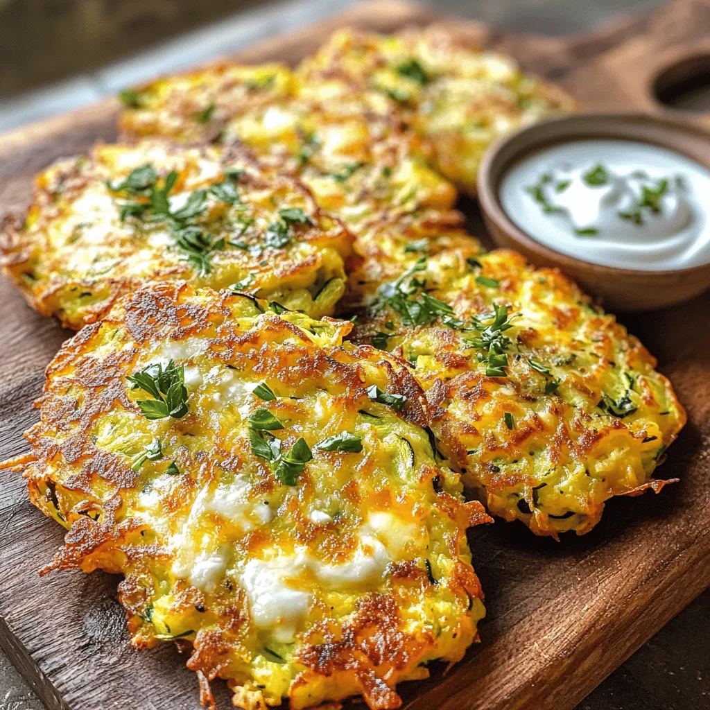 Crispy Cheesy Zucchini Fritters Flavorful and Easy Recipe