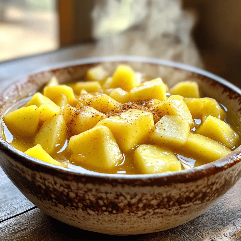 Hot Buttered Apple Sauce With Cinnamon Delight
