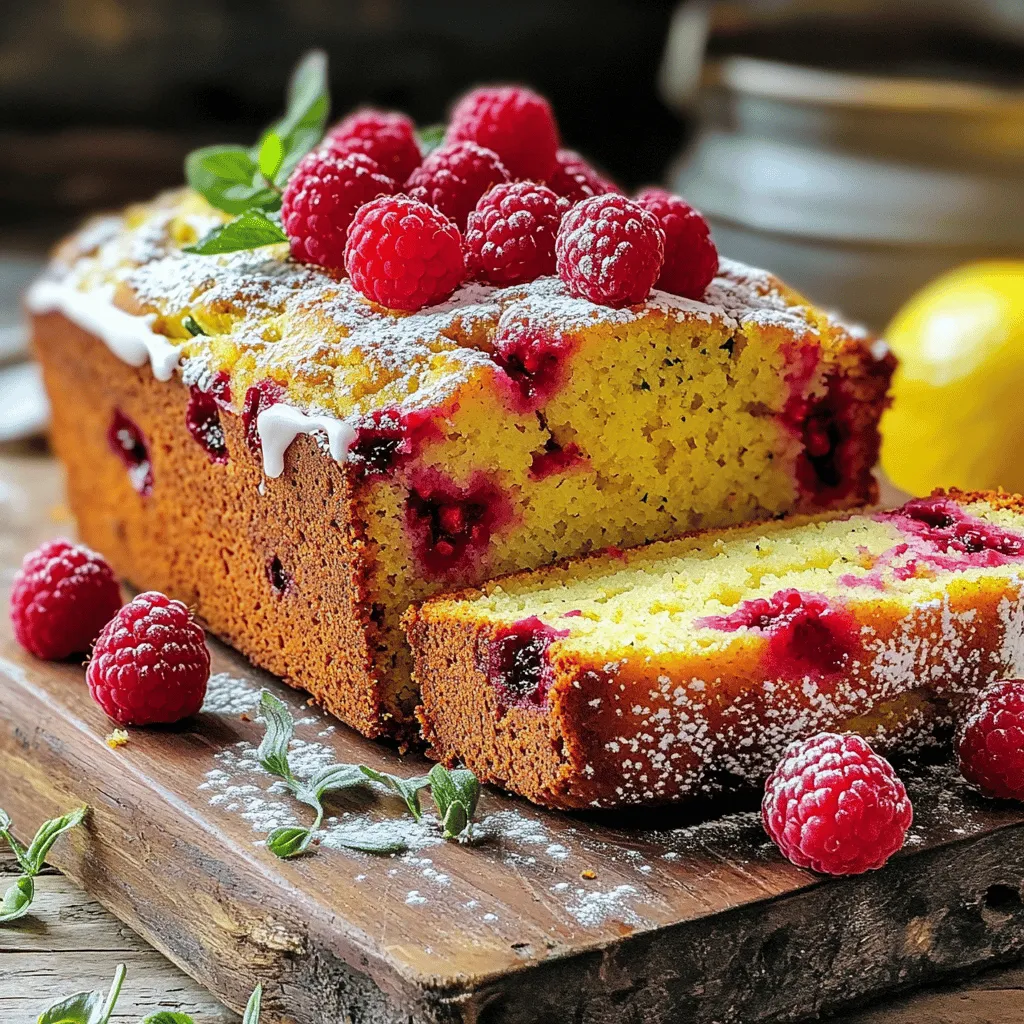 - Zucchini and Raspberries - 1 medium zucchini, grated (about 1 cup) - 1 cup fresh raspberries (or use frozen raspberries, thawed and drained) - Dry Ingredients - 1 cup all-purpose flour - 1/2 cup whole wheat flour - 1 teaspoon baking powder - 1/2 teaspoon baking soda - 1/4 teaspoon salt - 1/2 teaspoon ground cinnamon - Sweeteners and Nuts - 1/2 cup granulated sugar - 1/4 cup packed brown sugar - 2 large eggs - 1/3 cup vegetable oil - 1 teaspoon vanilla extract - Juice and zest of 1 lemon (about 2-3 tablespoons of juice) - Optional: 1/4 cup chopped walnuts or almonds for extra crunch This blend of ingredients makes the bread moist and flavorful. The zucchini keeps it soft, while the raspberries add a sweet burst. The lemon zest brightens the taste, making each bite fresh. You can find the full recipe for Lemon Raspberry Zucchini Bread in the recipe section. - Preparing the Oven and Loaf Pan First, preheat your oven to 350°F (175°C). While it heats, grab a 9x5-inch loaf pan. Grease it lightly with cooking spray or butter. This will help the bread slide out easily. - Mixing Dry Ingredients In a medium bowl, whisk together the all-purpose flour, whole wheat flour, baking powder, baking soda, salt, and ground cinnamon. Mixing these dry ingredients first ensures they blend well. Set this bowl aside for later. - Blending Sugars and Eggs In a large mixing bowl, use a whisk to blend the granulated sugar, brown sugar, and eggs. This mixture should be smooth and creamy. - Adding Oils and Flavorings Next, add the vegetable oil, lemon juice, lemon zest, and vanilla extract. Mix this until everything is well combined. The lemon will add a bright taste to your bread. - Incorporating Zucchini and Raspberries Now, gently fold in the grated zucchini and fresh raspberries. Use a spatula to carefully mix them in. Be careful not to break the raspberries too much, as they will add lovely bursts of flavor. - Combining Mixtures and Pouring into Pan Gradually add the dry mixture to the wet mixture. Stir gently until just combined. It’s okay if you see a few lumps; over-mixing can make the bread tough. If you want nuts, fold in the chopped walnuts or almonds now. - Baking and Testing for Doneness Pour the batter into the prepared loaf pan. Smooth the top with a spatula. Place the pan in the oven and bake for 50 to 60 minutes. To check if it’s done, insert a toothpick into the center. It should come out clean if the bread is ready. Enjoy your baking adventure with the full recipe for Lemon Raspberry Zucchini Bread! To make your lemon raspberry zucchini bread just right, avoid over-mixing. Over-mixing can lead to a dense loaf. Mix until the ingredients are combined, but don’t worry about lumps. When choosing raspberries, fresh is best. Fresh raspberries provide a bright flavor and juicy texture. If you can’t find fresh ones, frozen works too. Just make sure to thaw and drain them before adding them to the batter. To boost the flavor, consider adding lemon zest or a glaze. Lemon zest adds a bright, citrus note that pairs well with the bread. A simple lemon glaze will give it a sweet finish. Optional nuts can add a nice crunch. If you enjoy texture, fold in some chopped walnuts or almonds. They will provide a delightful contrast to the soft bread. For the full recipe, check out the [Full Recipe]. Enjoy baking! {{image_4}} You can mix up the fruits in this recipe. Try blueberries or blackberries instead of raspberries. These fruits add their own unique taste. You can also use chopped peaches or strawberries for a twist. Each fruit gives a different flavor, making your bread fun and new. Changing flours can change the texture and flavor. Instead of all-purpose flour, you can use almond flour or oat flour. These options add a nutty flavor to the bread. You can also use a blend of flours for a unique taste. Just make sure to adjust the liquid in the recipe. Each flour absorbs moisture differently. For a gluten-free version, use gluten-free all-purpose flour. Look for a blend that has xanthan gum. This gum helps to bind the bread. You can also add a bit more zucchini for moisture. This will help keep your bread soft and tasty. To make this bread vegan, swap the eggs for flax eggs. Mix one tablespoon of flaxseed meal with three tablespoons of water. Let it sit until it thickens. You can also use applesauce or mashed bananas as an egg substitute. These options add sweetness and moisture to the bread. Use plant-based oil for the vegetable oil as well. For the full recipe, check out the Lemon Raspberry Zucchini Bread section. You can store leftover Lemon Raspberry Zucchini Bread in two ways. - Room Temperature: If you plan to eat the bread within a few days, keep it at room temperature. Place it in an airtight container or wrap it in plastic wrap. This method keeps the bread moist and tasty. - Refrigeration: For longer storage, refrigerate the bread. Wrap it tightly in plastic wrap or foil. This helps maintain freshness for up to a week. However, the cold may change the texture slightly. If you want to keep Lemon Raspberry Zucchini Bread for a longer time, freezing is a great option. - Proper Packaging for Freezing: First, let the bread cool completely. Then, wrap it tightly in plastic wrap. After that, place it in a freezer-safe bag or container. This helps prevent freezer burn and keeps the bread fresh for up to three months. When ready to eat, thaw it overnight in the fridge or at room temperature for a few hours. For the full recipe, check out the Lemon Raspberry Zucchini Bread recipe. You can use carrots or yellow squash instead of zucchini. Both options add moisture and texture. Grate them just like zucchini. This keeps the bread soft and tasty. You can also try apples for a sweeter flavor. Just remember to adjust the sugar if you use sweeter fruits. Store leftover bread at room temperature. Place it in an airtight container or wrap it in plastic wrap. This keeps it fresh for up to three days. If you want to keep it longer, refrigerate it. For best taste, let it sit at room temperature before serving. Yes, you can use different fruits. Blueberries, chopped strawberries, or even peaches work well. Each fruit will change the flavor a bit. Make sure to adjust the sugar level based on the fruit's sweetness. You can mix and match to find your favorite flavor. You can find the full recipe for Lemon Raspberry Zucchini Bread in the recipe section above. It includes all the ingredients and steps you need to create this delightful treat. This blog post covered how to make Lemon Raspberry Zucchini Bread. We went through the ingredients you need, like fresh zucchini and raspberries. You learned step-by-step instructions for mixing and baking. Tips helped you avoid over-mixing and suggested tasty enhancements. We explored fun variations, dietary options, and storage tips for leftovers. I hope you feel ready to bake this delicious bread. Experiment with flavors and share it with friends!