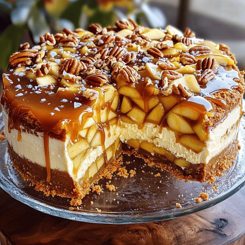 Salted Caramel Apple Pie Cheesecake Delight