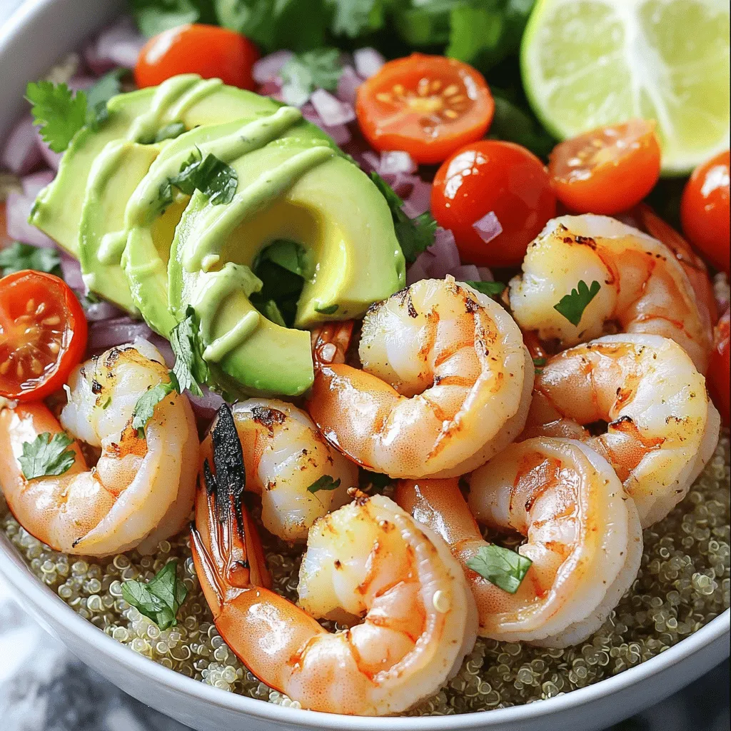 Easy Grilled Shrimp Bowl with Avocado Delight
