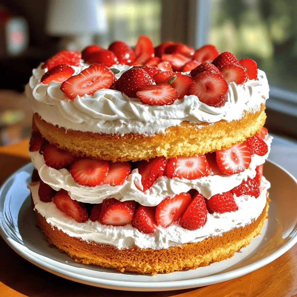 Moist Vanilla Cake with Strawberry Filling Delight