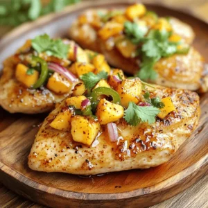 For this Jalapeno Peach Chicken, you will need a few key items: - 4 boneless, skinless chicken breasts - 2 ripe peaches, diced into small cubes - 2 jalapenos, finely sliced (seeds removed for a milder flavor) - 1 medium red onion, thinly sliced - 3 cloves garlic, minced These main ingredients create a perfect balance of sweet and spicy. The chicken provides a solid base, while peaches and jalapenos add unique flavors. Fresh produce makes this dish shine. Choose ripe peaches for the best taste. Their sweetness complements the heat from jalapenos. The red onion adds crunch and color. Garlic boosts the overall flavor. Together, they make a tasty and vibrant mix. To enhance the dish, you will need: - 1 tablespoon olive oil - 1 tablespoon honey - 1 teaspoon smoked paprika - Salt and freshly ground black pepper to taste - Fresh cilantro, chopped, for garnish (optional) These seasonings bring out the best in each ingredient. Olive oil helps cook the chicken evenly. Honey adds a touch of sweetness, while smoked paprika gives a warm flavor. Don't forget salt and pepper for seasoning. Fresh cilantro, though optional, adds a nice pop of color and taste. For the full recipe, you can refer to the detailed instructions above. First, gather your ingredients. You need ripe peaches, jalapenos, red onion, garlic, honey, and spices. In a large bowl, mix the diced peaches, sliced jalapenos, sliced red onion, and minced garlic. Add honey, smoked paprika, salt, and pepper. Toss gently to blend. This step is key. Let the mixture marinate for 15-20 minutes. This helps the flavors come together beautifully. While the mix marinates, prepare the chicken. Take four boneless, skinless chicken breasts and season both sides with salt and pepper. Heat olive oil in a large skillet over medium-high heat. Carefully place the chicken breasts in the hot skillet. Sear them for 6-7 minutes on each side. Look for a nice golden-brown crust. Make sure the chicken reaches 165°F (75°C) inside. Once the chicken is cooked, lower the heat. Pour the marinated peach-jalapeno mixture over the top of the chicken. Cook for another 5 minutes. Stir gently so the flavors mix well and the peaches soften. After this, remove the skillet from heat and let it rest. This allows the juices to spread out. If you like, garnish with fresh cilantro before serving. This dish looks and tastes amazing! For the full recipe, check out the details above. To cook the chicken just right, start with fresh, boneless breasts. Season them well with salt and pepper. Sear them in a hot skillet for about 6-7 minutes per side. Look for a nice golden-brown crust. Use a meat thermometer to check for doneness. The chicken should reach 165°F (75°C) to be safe and juicy. Let it rest for a few minutes after cooking. This keeps the juices inside. Presentation makes a dish pop! After cooking, consider topping your chicken with fresh cilantro. It adds a splash of green and a fresh taste. Serve the dish on a large platter to show off the colors. Use a scoop of the peach-jalapeno mix on top for a beautiful look. Pair it with white rice or steamed veggies for contrast. Want more flavor? Add a squeeze of lime juice over the chicken before serving. This brightens the dish and adds a zing. You can also try using grilled peaches for a smoky taste. If you love heat, leave some jalapeno seeds in the mix. For a sweet touch, drizzle extra honey on top before serving. These small changes can make a big difference. Don't forget to check out the Full Recipe for more details! {{image_4}} You can easily swap ingredients to change the taste of your dish. For instance, try using mango instead of peaches. Mango adds a sweet and tropical twist. You can use red or yellow bell peppers in place of jalapenos. They will keep your dish sweet without the heat. If you want more spice, use serrano peppers instead. They pack more heat than jalapenos. Finally, try adding a splash of lime juice for a fresh zing. You can cook this dish in different ways. Instead of pan-searing, grill the chicken for a smoky flavor. Just preheat the grill and cook until the chicken reaches 165°F. You can also bake the chicken in the oven. Set the oven to 375°F and bake for about 25-30 minutes. For a slow-cooked option, use a slow cooker. Just add all ingredients to the pot and cook on low for 4-6 hours. Each method adds its own flavor and texture. Pair your Jalapeno Peach Chicken with great sides. Fluffy rice is a classic choice and soaks up the juices. You can also serve it with quinoa for a healthy twist. Fresh steamed broccoli adds a nice crunch and color. For something light, make a salad with mixed greens and a simple vinaigrette. These sides balance the sweetness and spice of the chicken, making every bite delightful. After enjoying your jalapeno peach chicken, store any leftovers in an airtight container. This keeps the flavors fresh. Place the container in the fridge. It will stay good for about 3 to 4 days. Make sure to cool the chicken to room temperature before sealing it up. When you're ready to eat the leftovers, you have a few easy options. You can reheat the chicken in a microwave for about 2-3 minutes. If you prefer, warm it in a skillet over medium heat. This method helps keep the chicken juicy. Just make sure it reaches at least 165°F again to be safe. If you want to save the dish for later, freezing is a great choice. Place the cooled chicken along with its sauce in a freezer-safe bag. Remove as much air as possible before sealing. It will keep well for about 2 to 3 months. When ready to enjoy, thaw it overnight in the fridge before reheating. You’ll still savor those sweet and spicy flavors! For the full recipe, check out the main section. To cut jalapenos, first wash them well. Use a sharp knife and a cutting board. Cut off the stem end. Slice the pepper in half lengthwise. Use a spoon to scoop out the seeds for less heat. Then, slice the halves into thin strips or small pieces. Always wash your hands after handling jalapenos. Avoid touching your face, especially your eyes. Yes, you can use frozen peaches in this recipe. Thaw them before using. Drain any excess water. This helps keep the chicken from getting soggy. The flavor may be less fresh, but they still taste great. Frozen peaches work well when fresh ones are not in season. To change the spice level, you have a few options. If you want it milder, remove the seeds and membranes from the jalapenos. You can also use less jalapeno. For more heat, add more jalapenos or leave some seeds in. Another option is to add a pinch of cayenne pepper for extra spice. Adjust to your taste for the perfect kick! This blog post showed you how to make a peach-jalapeno chicken dish. You learned about key ingredients, steps for cooking, and how to enhance flavors. I also shared tips on storing leftovers and answered your questions. Now, it’s time to get creative. Adjust the recipe to fit your taste. Enjoy cooking, experimenting, and sharing this delicious dish!