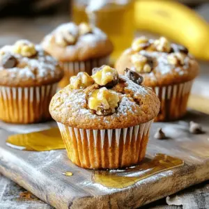 - 1 cup mashed ripe bananas (approximately 2 medium bananas) - 1 cup canned pumpkin puree - 1/2 cup vegetable oil - 1/2 cup packed brown sugar - 1/4 cup granulated sugar - 2 large eggs - 1 teaspoon vanilla extract - 1 1/2 cups all-purpose flour - 1 teaspoon baking soda - 1/2 teaspoon baking powder - 1 teaspoon ground cinnamon - 1/2 teaspoon ground nutmeg - 1/2 teaspoon salt - 1/2 cup chopped walnuts or pecans (optional) - 1/2 cup chocolate chips (optional) I love using ripe bananas and pumpkin puree. They make these muffins moist and full of flavor. Bananas add a sweet touch, while pumpkin gives a warm, earthy taste. You can find canned pumpkin puree in most stores. It saves time and is easy to use. I prefer vegetable oil in this recipe. It keeps the muffins soft and tender. Brown sugar adds a rich, deep flavor. Granulated sugar balances the sweetness well. I use two large eggs to bind the mix. Eggs also help the muffins rise. Vanilla extract adds a lovely aroma that makes these muffins irresistible. I always use all-purpose flour. It creates a fluffy texture. Baking soda and baking powder help the muffins rise perfectly. The spices, like cinnamon and nutmeg, bring warmth and spice to each bite. You can add nuts or chocolate chips if you want. Walnuts or pecans add crunch, while chocolate chips make it sweeter. Both options work great, so feel free to mix it up! For the full recipe, check out the detailed instructions. Set your oven to 350°F (175°C). While it warms up, line a muffin tin with paper liners or lightly grease it. This step helps stop the muffins from sticking. In a large bowl, combine the mashed bananas, pumpkin puree, vegetable oil, brown sugar, granulated sugar, eggs, and vanilla extract. Whisk until the mixture is smooth and all ingredients blend well together. In a separate bowl, mix the all-purpose flour, baking soda, baking powder, ground cinnamon, ground nutmeg, and salt. Whisk these ingredients until they are evenly combined. This step is key for even flavor. Gradually fold the dry ingredients into the wet mixture. Stir gently until just combined. Be careful not to overmix; the batter should have a slightly lumpy texture. This keeps your muffins soft and moist. If you want to add some crunch, fold in chopped walnuts or chocolate chips. Make sure they are evenly spread through the batter. This adds a fun surprise in every bite! Using a spoon or cookie scoop, fill each muffin cup about two-thirds full. This allows space for the muffins to rise while baking. Don't overfill, or they might spill over. Place the muffin tin in the oven and bake for 18-22 minutes. Muffins are done when a toothpick inserted in the center comes out clean or with a few moist crumbs. Once baked, let the muffins cool in the tin for about 5 minutes. Then, transfer them to a wire rack. This step is important to let the steam escape, which helps keep your muffins nice and fluffy. For the full recipe, check the main article! To make your muffins moist, avoid overmixing. Mix until just combined for a fluffy texture. If you see lumps, that’s okay! They will bake out. Using ripe bananas is key. The sweeter the banana, the better the flavor. Overripe bananas add natural sweetness and moisture. Pair your muffins with coffee or tea. They taste great warm with a drizzle of honey. For a fun twist, top them with cream cheese frosting. To keep your muffins fresh, store them in an airtight container. They stay soft for about three days. You can also freeze them for later enjoyment. Use a good mixing bowl that feels sturdy. A non-stick muffin tin helps prevent sticking. Don't forget measuring cups and spoons. Accurate measurements ensure perfect muffins every time. A cookie scoop is handy for portioning. It helps keep the muffin sizes even. For the full recipe, check out the details above! {{image_4}} You can make these muffins even more fun with some flavor twists. Adding spices like ginger or cloves brings warmth and depth. They add a special kick that brightens each bite. You can also swap pumpkin for sweet potato. Sweet potato gives a unique taste and keeps muffins moist. Both options let you play with flavors and make your muffins your own. If you want gluten-free muffins, you can use alternative flours. Almond flour or oat flour works well and keeps the texture nice. For those who follow a vegan diet, substitute eggs with mashed bananas or flaxseed meal. You can also replace the vegetable oil with applesauce. These changes keep the muffins tasty while fitting your diet. Mix-ins can take your muffins to the next level! Consider adding other fruits like blueberries or diced apples for a fruity surprise. Nuts, like walnuts or pecans, add crunch and flavor. If you love chocolate, fold in different types of chocolate chips. Dark chocolate, white chocolate, or even butterscotch chips can make your muffins extra special. To keep your moist pumpkin banana muffins fresh, store them in an airtight container. This helps keep them soft and tasty. At room temperature, they last about three days. If you want to keep them longer, consider freezing them. To freeze the muffins, first, let them cool completely. Wrap each muffin in plastic wrap. Then place them in a freezer bag. This keeps moisture in and air out. When you want to eat them, take a muffin out. Let it thaw at room temperature or warm it in the microwave for a few seconds. This makes them just as good as fresh. Check your muffins for signs of spoilage. If they smell sour or look moldy, throw them away. A dry texture is also a sign they have gone bad. Always use clean hands when handling food to stay safe. To make your muffins even more moist, try these easy tips: - Add 1/4 cup of yogurt or sour cream to the wet mix. - Use an extra banana to boost moisture and flavor. - Swap half of the oil for applesauce for added moisture. These tweaks will keep your muffins soft and delicious. I love the flavor and texture they add! Yes, you can use fresh pumpkin! Here’s how: - Start by roasting a small pumpkin until soft. - Scoop out the flesh and mash it well. - Make sure to drain excess water for the right texture. Fresh pumpkin adds a rich taste and color to the muffins. It’s a fun twist if you have some on hand! If you don’t have baking soda, no worries! You can use: - Baking powder as a substitute (use three times the amount). - Whipped egg whites to add lift to your muffins. These options will still give you that nice rise and fluffy texture. Don’t let a missing ingredient stop your baking! To make mini muffins, follow these steps: - Use a mini muffin tin instead of a regular one. - Fill each cup only halfway to allow for rising. - Bake for about 10-15 minutes, checking for doneness. Mini muffins are perfect for snacks or brunch! They are fun and easy to share. Yes, you can double the recipe! Here are some tips: - Make sure to adjust your baking time as needed. - Use larger mixing bowls for the batter. - If you have two muffin tins, bake them at once. Doubling the recipe means more muffins to enjoy or share! You now have a simple yet delicious muffin recipe, full of flavor and fun. With ingredients like ripe bananas and pumpkin, these muffins are easy to make and enjoyable to eat. Remember to follow the steps carefully, and try the tips to get the best results. You can add your favorite mix-ins for a personal touch. Enjoy these muffins fresh or save some for later! Baking is a great way to share joy, so get started now!