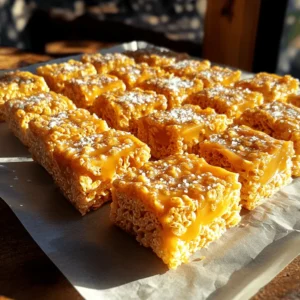- 4 cups Rice Krispies cereal - 1 cup marshmallows (mini or regular) - 1 cup dulce de leche - 1/2 cup unsalted butter - 1/2 teaspoon sea salt - 1 teaspoon vanilla extract - Optional: Flaky sea salt for garnish You can adjust the recipe for different servings easily. For 6 servings, use half the ingredients. For 24 servings, double everything. If you need swaps for dietary needs, try gluten-free Rice Krispies. You can also use vegan butter and marshmallows for a dairy-free version. If you can't find dulce de leche, you can make a quick version by simmering sweetened condensed milk. Just be sure to stir it often to avoid burning. This way, you can still enjoy that rich, sweet flavor in your treats! For added fun, mix in some nuts or chocolate chips if you like. These small changes can make your treats even more special. 1. Melting the butter: Begin by placing unsalted butter in a medium saucepan. Heat it over medium heat. Stir it often to keep it from burning. Watch closely for a rich golden brown color. A nutty smell will fill the air. That’s when you know it’s ready! 2. Mixing in marshmallows and dulce de leche: Remove the pan from heat once the butter is brown. Add mini or regular marshmallows to the pan. Stir until the marshmallows melt and blend into a smooth mixture. Next, mix in the dulce de leche. Stir until it’s all well combined. 1. Folding in the Rice Krispies: Now, it’s time to add the Rice Krispies. Use a spatula to gently fold them into the mixture. Make sure every piece is coated but be careful not to crush the cereal. 2. Preparing the baking dish: Take a 9x13 inch baking dish and line it with parchment paper. Leave some paper hanging over the edges. This makes it easy to lift out the treats later. Pour the mixture into the dish. Press it down evenly using a spatula or your greased hands. 1. Cooling times: Let the Rice Krispie treats cool at room temperature. This helps them set properly. It takes about 20 minutes for them to firm up. 2. Cutting and serving suggestions: Once cooled, take the treats out using the parchment paper. Cut them into squares or rectangles. For a nice touch, sprinkle flaky sea salt on top before serving. Enjoy your delicious Brown Butter Dulce de Leche Rice Krispie Treats! You can find the Full Recipe for more details. To get the right brown butter color, watch the butter closely. Melt it over medium heat. Stir it often. You want it to turn a deep golden brown. This gives a nutty taste that makes your treats special. The smell will guide you. When you smell that rich aroma, it's ready. For a smooth marshmallow mixture, use low heat. Add the marshmallows to the brown butter slowly. Stir until they melt completely. If the mixture is lumpy, keep stirring. It should be creamy and smooth before you add the dulce de leche. To boost flavor, try adding mix-ins. Chopped nuts or mini chocolate chips work well. You can also add dried fruit for a chewy bite. Each mix-in gives a new twist to your treats. Different types of dulce de leche can change the taste too. You might use a store-bought version or make your own. Each option has a unique flavor that can surprise you. Choose based on your taste and what you have. For a fancy touch, present the treats on a colorful platter. Line it with parchment paper. This adds charm and makes cleanup easy. A sprinkle of flaky sea salt on top looks great and adds flavor. Pair your Rice Krispie treats with cold milk or hot cocoa. They also go well with coffee or tea. You can even serve them with ice cream for a fun dessert. Enjoy experimenting with different pairings! For the full recipe, check out the details above. {{image_4}} You can switch up these treats easily. Here are two fun ideas: - Chocolate Brown Butter Dulce de Leche Rice Krispie Treats: Add 1/2 cup of chocolate chips to the melted marshmallow mix. This adds a rich, sweet taste. The chocolate pairs great with the dulce de leche and brown butter. - Nut Butter Twist Rice Krispie Treats: Swap the dulce de leche for 1 cup of your favorite nut butter, like almond or peanut. It gives a creamy, nutty flavor that kids and adults will love. Making treats for everyone is easy with a few changes: - Gluten-free options: Use gluten-free Rice Krispies. Check the label on your marshmallows to ensure they are also gluten-free. - Vegan substitutions: Use a plant-based butter and dairy-free marshmallows. This way, you cater to vegan friends without losing taste. Get creative with the seasons! Here are a couple of ideas: - Halloween-themed treats: Add orange and black sprinkles to the top. You can also mix in candy corn for fun flavors and colors. - Holiday-inspired flavors: Stir in 1/2 teaspoon of peppermint extract during the melting stage. You can also sprinkle crushed candy canes on top for a festive touch. By using these variations, you can make Brown Butter Dulce de Leche Rice Krispie Treats for any occasion. Check out the full recipe for more details! To keep your Brown Butter Dulce de Leche Rice Krispie Treats fresh, store them in an airtight container. This will help prevent them from getting hard or stale. If you have leftovers, use a container that seals tightly. I recommend a glass or plastic container with a lid. You can also layer the treats with parchment paper to keep them from sticking together. These treats can stay fresh for about one week at room temperature. If you see any signs of spoilage, like a bad smell or a dry texture, it’s best to toss them. Freshness is key to enjoying their delicious flavor. Yes, you can freeze Rice Krispie treats! To do this, wrap them tightly in plastic wrap or foil. Then, place them in a freezer-safe bag or container. They can last up to three months in the freezer. When you’re ready to enjoy them, let them thaw in the fridge overnight. After thawing, they should taste just as good as when you made them. Can I use other cereal instead of Rice Krispies? Yes, you can use other cereals! Try Cornflakes or Fruity Pebbles for fun twists. Each cereal has a unique taste, so pick one you like. Just make sure it’s crispy and light. What can I use if I don't have dulce de leche? If you lack dulce de leche, use caramel sauce instead. It has a similar sweet, creamy texture. You can also make a simple caramel at home using sugar and cream. Why did my Rice Krispie treats get hard? If your treats are hard, you likely used too much cereal. This can dry them out. Make sure to follow the recipe closely for the best texture. Adding a touch of melted butter might help soften them up. How to fix a sticky mixture? If your mixture is too sticky, add a bit more Rice Krispies. You can also coat your hands with cooking spray while pressing them into the pan. This helps prevent sticking. Ideal cooking temperatures for perfect results Always melt the butter on medium heat. This ensures even cooking and prevents burning. Watch closely as it turns golden brown. Adjustments for high-altitude cooking At high altitudes, you may need to reduce the amount of marshmallows. This keeps the treats from getting too puffy. Increase the cooking time slightly to ensure everything melts well. In this blog post, we explored how to make delicious Rice Krispie treats. We covered the essential ingredients, step-by-step instructions, and helpful tips. You learned about variations to suit your taste and dietary needs. With the right techniques, you can create a tasty treat perfect for any occasion. Use fresh ingredients for the best flavor. Follow these steps, and enjoy making your own delightful Rice Krispie treats!