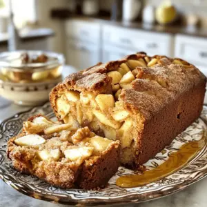 - 2 cups all-purpose flour - 1 ½ teaspoons baking powder - ½ teaspoon baking soda - 1 teaspoon ground cinnamon - ¼ teaspoon salt - 1 cup granulated sugar - ½ cup unsalted butter, softened to room temperature - 2 large eggs - 1 teaspoon vanilla extract - 1 cup Greek yogurt (or substitute with sour cream) - 2 cups apples, peeled and diced - ½ cup chopped walnuts (optional) - 1 tablespoon brown sugar (for topping) - ½ teaspoon ground cinnamon (for topping) When making the apple cinnamon loaf, the ingredients must be fresh. Use ripe apples for the best taste. For this recipe, you can use any firm apple, like Granny Smith or Honeycrisp. The walnuts add a nice crunch, but you can skip them if you prefer a smoother texture. - 1 cup flour = about 120 grams - 1 cup sugar = about 200 grams - 1 cup butter = about 227 grams - 1 cup Greek yogurt = about 245 grams These conversions help if you want to change the serving size. For example, if you want to make a smaller loaf, you can cut the recipe in half. Just remember to adjust the baking time too! Using the right measurements is key. If you pack the flour, you might use too much. Always spoon the flour into the cup and level it off for accuracy. To make the perfect apple cinnamon loaf, follow these key steps: 1. Preheat your oven and prepare the loaf pan. 2. Mix dry ingredients in one bowl and wet ingredients in another. 3. Combine both mixtures without overmixing. 4. Fold in apples and nuts. 5. Bake until golden brown and cool before slicing. - Preheat the Oven: Start by preheating your oven to 350°F (175°C). Grease a 9x5 inch loaf pan with butter or cooking spray. Set it aside. - Mix Dry Ingredients: In a medium bowl, whisk together 2 cups of all-purpose flour, 1 ½ teaspoons baking powder, ½ teaspoon baking soda, 1 teaspoon ground cinnamon, and ¼ teaspoon salt. Set this bowl aside. - Cream Butter and Sugar: In a large bowl, beat ½ cup of softened unsalted butter and 1 cup of granulated sugar until light and fluffy. This takes about 3 to 4 minutes. - Incorporate Eggs and Vanilla: Add 2 large eggs one at a time. Make sure each egg blends in well before adding the next. Mix in 1 teaspoon of vanilla extract. - Add Yogurt: Gently fold in 1 cup of Greek yogurt until it is fully mixed into the batter. - Combine Wet and Dry Ingredients: Gradually add the dry mixture to the wet ingredients, stirring just until combined. Avoid overmixing; a few lumps are fine. - Add Apples and Walnuts: Carefully fold in 2 cups of diced apples and ½ cup of chopped walnuts if you like. This adds great flavor and crunch. - Prepare for Baking: Pour the batter into the greased loaf pan. Smooth the top with a spatula. In a small bowl, mix 1 tablespoon of brown sugar and ½ teaspoon of cinnamon. Sprinkle this mixture over the batter. - Bake the Loaf: Place the loaf in your preheated oven. Bake for 55 to 65 minutes. The loaf is done when a toothpick comes out clean and the top looks golden brown. - Cool and Serve: After baking, let the loaf cool in the pan for 10 minutes. Carefully move it to a wire rack to cool completely. Slice and enjoy it warm or at room temperature. For the full recipe, refer to the ingredients and steps listed above. To make the best apple cinnamon loaf, focus on texture and flavor. Start with room temperature ingredients. This helps the batter mix well and rise nicely. When mixing, use a gentle hand. Overmixing can create a dense loaf, which is not what we want. If you need gluten-free options, use a gluten-free flour blend. Many brands work well in this recipe. For dairy-free needs, swap Greek yogurt with almond or coconut yogurt. These options keep the loaf moist and delicious. To boost flavor, think about adding spices. Nutmeg or allspice can bring warmth. You can also add in raisins or dried cranberries for extra sweetness. These small changes can make your loaf even more delightful. For the full recipe, check back to create this rich and flavorful delight. {{image_4}} You can add more fruit to your apple cinnamon loaf. Pears mix well with apples. They add a sweet, juicy touch. You could also try cranberries. Their tartness gives a nice balance. Use one or two cups of these fruits. Just chop them small to blend well in the batter. This adds more flavor and keeps the loaf moist. Toppings make your loaf shine! A crumble topping adds crunch. Just mix flour, butter, and sugar. Sprinkle it on before baking. You can also use a glaze. Mix powdered sugar with a little milk or lemon juice. Drizzle this on top after the loaf cools. Both options add sweetness and style to your dish. Want smaller treats? Make mini loaves or muffins! Just use the same batter. For mini loaves, bake for 30 to 40 minutes. For muffins, check them at 20 to 25 minutes. Use a toothpick to see if they are done. This gives you fun, bite-sized snacks that are perfect for sharing or a quick breakfast. For more ideas, check out the full recipe! To keep your apple cinnamon loaf fresh, wrap it tightly in plastic wrap. Place it in an airtight container. This method locks in moisture and flavor. You can store it at room temperature for up to four days. For long-term storage, freeze it. Slice the loaf before freezing for easy serving later. Wrap each slice in plastic wrap and place them in a freezer bag. The loaf can last up to three months in the freezer. When you want to enjoy your loaf again, reheating it right is key. The best way to warm slices is in the oven. Preheat your oven to 350°F (175°C). Place the slices on a baking sheet. Heat them for about 10 minutes. This method keeps the loaf moist and tasty. You can also use a microwave. Heat one slice for 15-20 seconds. Just be careful not to overheat, or it may dry out. Your apple cinnamon loaf stays good for about four days at room temperature. If you store it in the fridge, it can last a week. The cooler air slows down spoilage. Just remember, the loaf tastes best fresh. For the best flavor and texture, enjoy it within the first few days. If you freeze it, remember to thaw it in the fridge overnight before serving. What can I use instead of Greek yogurt? You can use sour cream instead of Greek yogurt. It gives a nice creaminess. If you want a dairy-free option, try using unsweetened almond yogurt. Can I use frozen apples for this recipe? Yes, you can use frozen apples. Just thaw them first and drain excess moisture. This will help keep your loaf from being too wet. How do I know when the loaf is fully baked? To check if the loaf is done, insert a toothpick into the center. If it comes out clean, the loaf is ready. The top should also be golden brown. Is it possible to make this recipe vegan? Yes, you can make it vegan. Use flax eggs instead of regular eggs. Replace Greek yogurt with a plant-based yogurt. Also, use vegan butter for a dairy-free option. Can I adjust the sweetness in the recipe? Absolutely! You can reduce the sugar by a third. You might want to add apples for natural sweetness. Taste the batter before baking to adjust as needed. What to serve with Apple Cinnamon Loaf? This loaf pairs well with a cup of tea or coffee. You can also serve it with a dollop of whipped cream or a scoop of vanilla ice cream. Can I add other spices for a unique flavor? Yes, feel free to add nutmeg or allspice for extra warmth. A splash of vanilla extract can also enhance the flavor. Get creative with spices you enjoy! You now have all the tools to bake a delicious Apple Cinnamon Loaf. We covered the key ingredients and how to mix them right. Remember to preheat your oven and follow the step-by-step instructions carefully. Use the tips to enhance your loaf's flavor and texture. Try out different fruits or toppings for variety. Lastly, store the loaf correctly to keep it fresh. Enjoy baking and savoring this tasty treat with your loved ones!