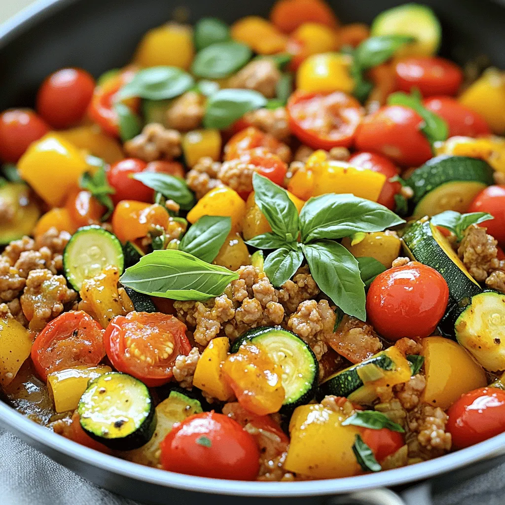 Turkey and Zucchini Skillet Healthy Quick Weeknight Meal