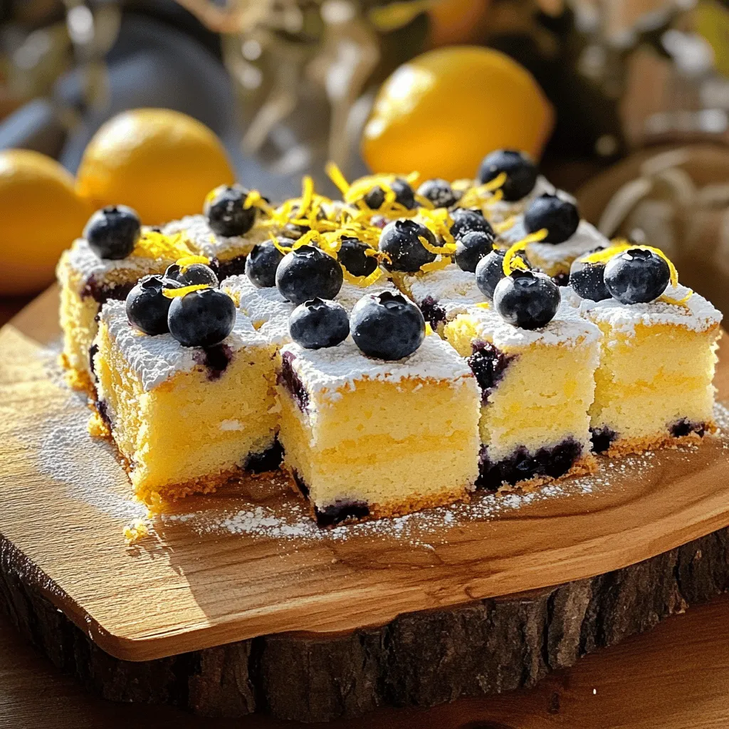 Lemon & Blueberry Traybake Cake Simple and Yummy Treat