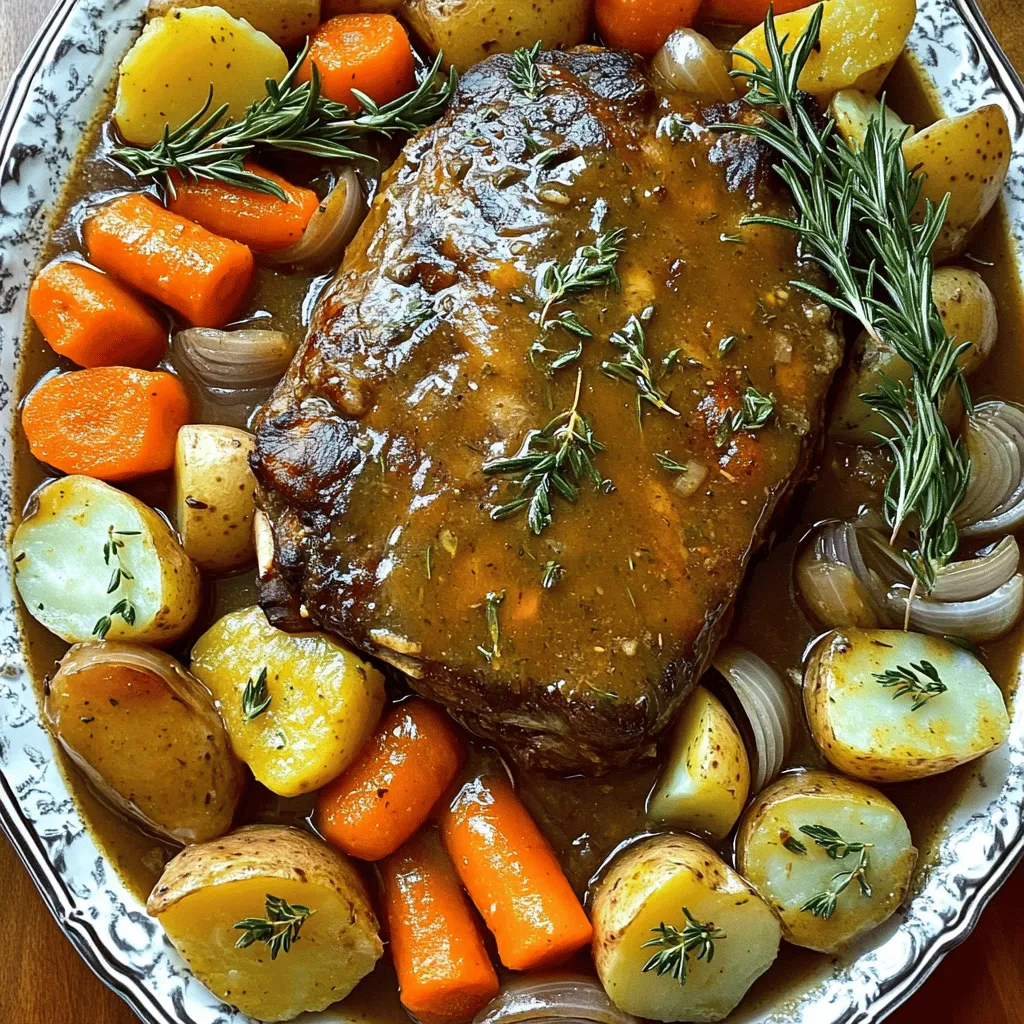 Slow Cooker Garlic Herb Pot Roast Flavorful Delight