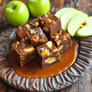 To make caramel apple fudge, you will need a mix of sweet and tart. The blend of flavors creates a rich treat that pleases all. This recipe is simple and fun to make. You can whip it up in about 15 minutes, but it needs time to set. Here’s what you will need for the full recipe: - 2 cups granulated sugar - 1 cup unsweetened apple juice - 1 cup heavy cream - 1 cup unsalted butter, cubed - 1 teaspoon pure vanilla extract - 1 ½ cups semi-sweet chocolate chips - 1 cup dried apples, coarsely chopped - ½ teaspoon sea salt These ingredients give the fudge its sweet and creamy taste. The dried apples add a chewy texture. Each bite brings a taste of fall. You can also add other ingredients to change the fudge. Here are some fun ideas: - ½ cup walnuts, finely chopped (optional) - A sprinkle of cinnamon for warmth - Drizzle of caramel sauce on top These add-ins make your fudge special. You can mix and match based on what you like! Line an 8x8 inch baking dish with parchment paper. Leave some paper hanging over the edges. This will help lift the fudge out later. Make sure the paper covers the bottom well. Grab a medium saucepan. Add granulated sugar, apple juice, and heavy cream. Heat this mix on medium heat. Stir it well until you see small bubbles. This means it’s getting hot. Keep stirring for about 10 to 15 minutes. You want it to reach a soft ball stage, which is around 235°F. Once it bubbles, add the cubed butter. Stir constantly. The mix will thicken as it cooks. When it’s thick, take it off the heat. Now, stir in the vanilla extract. Next, add the semi-sweet chocolate chips and sea salt. Mix until smooth. Now, gently fold in the chopped dried apples. If you like nuts, add in the walnuts too. Make sure everything mixes well, but do not overmix. Pour the fudge mixture into your prepared pan. Use a spatula to spread it evenly. Smooth out the top for a nice finish. Let it cool at room temperature for about an hour. After that, place it in the fridge for at least 2 hours. This helps it set well. Once set, lift the fudge out using the parchment paper. Cut into squares or rectangles. Enjoy your delicious treat! For the full recipe, refer back to the earlier section. To get the perfect fudge texture, you need to watch the temperature. Use a candy thermometer and aim for 235°F. This is the soft ball stage. If you cook it too quickly, your fudge may turn out hard. Stir constantly to mix well. This helps the sugar dissolve and creates a smooth fudge. You can boost the flavor of your fudge in fun ways. Add spices like cinnamon or nutmeg for warmth. A splash of lemon juice can add brightness. If you love chocolate, consider using dark chocolate chips instead of semi-sweet. This adds depth and richness. For a stunning display, cut your fudge into neat squares. Arrange them on a colorful plate. Drizzle extra caramel on top for a sweet touch. You can also add slices of fresh apple around the fudge. This makes it look pretty and highlights the apple flavor. For more tips, check out the Full Recipe for extra ideas! {{image_4}} You can make a chocolate swirl version of caramel apple fudge. To do this, follow the full recipe for the fudge. Before you mix in the chocolate chips, reserve half of the caramel mixture. Then, melt some chocolate separately. Swirl the melted chocolate into the fudge just before pouring it into the pan. This adds a rich taste and a beautiful look. If you want a nut-free treat, simply leave out the walnuts. You can still enjoy the crunch by adding rice cereal or pumpkin seeds instead. This keeps the texture interesting without using nuts. Just fold them in at the same time you add the dried apples. Feel free to explore other flavors in your fudge. You can try adding spices like cinnamon or nutmeg for a warm taste. Another great idea is to use different dried fruits, like cranberries or raisins. They bring a new twist and balance the sweetness of the caramel. You can also swap the vanilla extract for almond or maple for a unique flavor profile. Go ahead and experiment! To keep your caramel apple fudge fresh, you need to store it right. First, let the fudge cool completely. Then, cut it into squares. Place the pieces in an airtight container. You can use parchment paper between layers to prevent sticking. Store the container in a cool, dry place. When stored correctly, caramel apple fudge can last about one week. If you keep it at room temperature, it may get soft. If you notice it becoming sticky, it’s time to eat it or store it in the fridge. In the fridge, it can last up to two weeks. You can freeze caramel apple fudge for longer storage. Wrap each piece tightly in plastic wrap before placing it in a freezer-safe bag. Be sure to label the bag with the date. When you want to enjoy it, simply take it out and let it thaw in the fridge. Enjoy the fudge within three months for the best taste. Caramel apple fudge is a sweet treat that combines rich caramel flavors with apple. This fudge has a creamy texture and a delightful taste. It often features dried apples and chocolate chips. The mix creates a fun and tasty dessert that you can enjoy anytime. Yes, you can use store-bought caramel sauce. It saves time and adds flavor. Just pour it into the fudge mixture when you mix in the chocolate chips. This makes the process easier, especially if you are in a hurry. However, homemade caramel adds a touch of love and depth. Grainy fudge happens when sugar crystals form. To fix this, remember a few tips. First, stir the mixture continuously while it cooks. Avoid stirring too fast or too slow. Second, make sure the mixture reaches the right temperature. If it gets too hot, it can crystallize. Lastly, if your fudge is grainy, try reheating it gently. Add a bit of cream and stir until smooth again. This article covered how to make delicious Caramel Apple Fudge. We discussed the key ingredients and optional add-ins that can boost flavor. I shared step-by-step instructions to ensure your fudge turns out perfect. You learned tips for texture and easy storage methods, plus fun variations to try. Making fudge at home is simple and fun. Enjoy the sweet treat and impress friends and family!