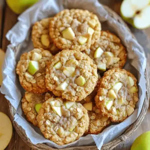 To make these tasty cookies, you need: - 1 cup unsalted butter, softened - 1 cup packed brown sugar - 1/2 cup granulated sugar - 1 large egg - 1 teaspoon pure vanilla extract - 2 cups all-purpose flour - 1 teaspoon baking soda - 1/2 teaspoon salt - 1 teaspoon ground cinnamon - 1 1/2 cups finely chopped Granny Smith apples - 1/2 cup rolled oats These ingredients create a soft and chewy cookie with a sweet apple taste. For some extra crunch, you can add: - 1/2 cup chopped walnuts or pecans These nuts give the cookies a nice texture and a nutty flavor. If you want to change things up, consider these swaps: - Use coconut oil instead of butter for a dairy-free option. - Swap out the Granny Smith apples for Honeycrisp or Fuji apples for a sweeter cookie. - Try almond flour in place of all-purpose flour for a gluten-free version. These substitutions can help you customize your cookies to your taste or dietary needs. First, preheat your oven to 350°F (175°C). This step helps the cookies bake evenly. Next, line a baking sheet with parchment paper. This makes it easy to remove the cookies later. In a large bowl, add 1 cup of softened butter, 1 cup of packed brown sugar, and 1/2 cup of granulated sugar. Mix these together with a hand mixer or a wooden spoon. Cream them until light and fluffy, about 2-3 minutes. Then, beat in 1 large egg and 1 teaspoon of pure vanilla extract. Make sure everything blends well and is smooth. In a separate bowl, whisk together 2 cups of all-purpose flour, 1 teaspoon of baking soda, 1/2 teaspoon of salt, and 1 teaspoon of ground cinnamon. This helps distribute the dry ingredients evenly. Gradually add this mix to the wet ingredients. Mix gently until just combined. Don’t overmix, or the cookies may turn out tough. Finally, fold in 1 1/2 cups of finely chopped Granny Smith apples, 1/2 cup of rolled oats, and 1/2 cup of chopped walnuts or pecans, if you want some crunch. Ensure they mix evenly throughout the dough. Use a spoon or cookie scoop to portion rounded tablespoons of dough. Place them on the lined baking sheet, leaving about 2 inches between each mound. This space helps the cookies spread as they bake. In a small bowl, mix 1/4 cup of granulated sugar with 1 teaspoon of ground cinnamon. Sprinkle about a teaspoon of this mixture on each cookie dough mound. This gives the cookies a sweet crust. Bake the cookies in the preheated oven for 12-15 minutes. Look for golden brown edges and centers that feel set but slightly soft. After baking, let the cookies cool on the baking sheet for about 5 minutes. Then, carefully transfer them to a wire rack to cool completely. For a charming presentation, serve the cookies on a tiered stand or in a rustic basket lined with parchment paper. You can add thin apple slices around the cookies for a lovely touch. Enjoy your tasty treats! To make the best apple crumb cookies, follow these simple tips: - Use room temperature butter. This helps your cookies mix better and stay soft. - Don’t skip the chilling. If your dough feels too soft, chill it for about 30 minutes. This helps the cookies hold their shape. - Mix gently. When combining your dry and wet ingredients, mix just enough to combine. Overmixing can lead to tough cookies. For the perfect texture, aim for a soft, chewy cookie. Here are some ways to achieve that: - Include oats. The rolled oats add a nice chewiness to the cookies. - Add chopped apples. Granny Smith apples give a tart flavor and moisture. This keeps the cookies tender. - Watch your baking time. Remove the cookies when the edges are golden, but the centers still feel soft. They will firm up as they cool. Present your cookies in a fun and inviting way. Here are a few ideas: - Use a tiered stand. This adds height and charm to your cookie display. - Garnish with apple slices. Thin apple slices around the cookies make the dish look fresh and colorful. - Pair with ice cream. Serve warm cookies with a scoop of vanilla ice cream for a delightful treat. {{image_4}} To make gluten-free apple crumb cookies, start by swapping regular flour with gluten-free flour. You can find many blends at stores. Make sure to check the label for a good mix that behaves like all-purpose flour. This change keeps your cookies soft and chewy. You may also add a bit of xanthan gum. It helps the dough stick together. Enjoy the same tasty treat without gluten! While apples shine in this recipe, you can try other fruits. Chopped pears, peaches, or even berries work well. Just chop them into small pieces. Mix them in the dough like you do with apples. Each fruit gives a unique taste. You can even mix fruits for a fun twist. Experimenting keeps the cookies exciting! Change the spices or toppings based on the season. In fall, add nutmeg or allspice for warm flavors. For spring, a hint of lemon zest brightens your cookies. You can also switch the topping. Use chopped nuts or a drizzle of caramel for a special treat. Seasonal flavors make every batch feel fresh and fun! To keep your apple crumb cookies fresh, you should store them in an airtight container. Place parchment paper between layers to avoid sticking. This method helps maintain their soft texture. Keep them at room temperature for the best taste. If you want to enjoy them later, this is a simple way to ensure they stay delicious. Freezing your cookies is a great option if you want them for later. First, let the cookies cool completely. Then, place them in a single layer on a baking sheet. Freeze them for about an hour until firm. After that, transfer the cookies to a freezer bag. Make sure to remove excess air before sealing. They can stay in the freezer for up to three months. When you crave a cookie, simply thaw them at room temperature. These apple crumb cookies are best enjoyed fresh. However, they last up to a week when stored properly at room temperature. If you freeze them, they remain tasty for about three months. Just remember to check for any changes in texture or smell before eating. Enjoy your cookies while they are still great! Yes, you can use different types of apples. Each kind gives a unique taste. Sweet apples like Fuji or Honeycrisp work well. Tart apples like Granny Smith add a nice zing. Mix apples for more flavor. Just make sure to chop them finely. This keeps the cookies soft and chewy. If your cookies spread too much, check a few things. First, make sure your butter is softened but not melted. If it’s too warm, the cookies will spread. Chill the dough for about 30 minutes before baking. This helps the cookies hold their shape. You can also add a bit more flour to the dough. This will help firm them up. To make these cookies vegan, swap the egg for a flax egg. Mix 1 tablespoon of ground flaxseed with 3 tablespoons of water. Let it sit for a few minutes to thicken. Use vegan butter instead of regular butter. Check your vanilla extract to ensure it is alcohol-free. With these swaps, you will have tasty vegan apple crumb cookies! In this post, we explored the key ingredients for apple crumb cookies and outlined each step for perfect baking. I shared tips to enhance texture and achieve the best results. You learned about tasty variations and how to store cookies for later. Remember, baking is about joy and fun, so don’t hesitate to experiment. Enjoy your cookie journey and find what makes your treats special!