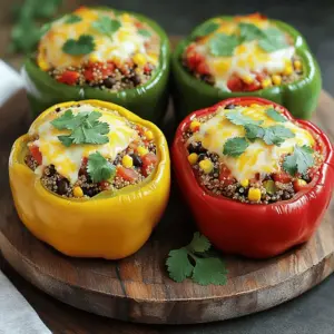 - 4 large bell peppers (any color of your choice) - 1 cup cooked quinoa, cooled - 1 cup black beans, thoroughly rinsed and drained - 1 cup corn kernels (use fresh or frozen) - 1 cup diced tomatoes (canned or fresh, drained if canned) - 1 small onion, finely chopped - 2 cloves garlic, minced - 1 teaspoon ground cumin - 1 teaspoon chili powder - 1 teaspoon smoked paprika - Salt and black pepper, to taste - 1 cup shredded cheese (cheddar or mozzarella) - Fresh cilantro, finely chopped, for garnish Each stuffed bell pepper serves as a nutritious meal and provides the following benefits: - High in fiber from quinoa and beans, great for digestion. - Packed with protein, thanks to black beans and quinoa. - Rich in vitamins A and C from bell peppers. - Contains healthy fats from cheese, enhancing flavor and satisfaction. You can easily swap ingredients to suit your taste or diet: - Quinoa: Use brown rice or couscous if you prefer. - Black beans: Substitute with kidney beans or chickpeas. - Corn: Frozen or fresh corn works well. You can also use peas instead. - Cheese: Use vegan cheese or omit it for a dairy-free option. - Spices: Adjust spices based on your heat preference. Add more chili powder for a kick! These substitutions keep the meal tasty and flexible, making it fun to create your own version. Start by cutting the tops off the bell peppers. Use a sharp knife for this. Remove the seeds and membranes inside. This step is key for a good stuffing. Set the hollowed peppers aside. They will hold all the tasty filling. Choose any color peppers you like. Red, green, yellow, or orange all work well. In a large bowl, mix together the following: - 1 cup cooked quinoa, cooled - 1 cup black beans, rinsed and drained - 1 cup corn kernels - 1 cup diced tomatoes - 1 small onion, chopped - 2 cloves garlic, minced - 1 teaspoon ground cumin - 1 teaspoon chili powder - 1 teaspoon smoked paprika - Salt and black pepper to taste Stir everything together until well blended. This mixture is packed with flavor and nutrients. The quinoa gives it a nice texture, while the beans add protein. Feel free to adjust the spices to suit your taste. Take each bell pepper and stuff it with the quinoa mixture. Pack it in gently, but firmly. Arrange the stuffed peppers upright in your slow cooker. You can lean them against each other for support. Cover the slow cooker with the lid. Cook on low for 4 to 6 hours or on high for 2 to 3 hours. The peppers should become tender and full of flavor. In the last 15 minutes of cooking, remove the lid. Sprinkle shredded cheese on top of each pepper. Let the cheese melt for that gooey goodness. Once done, use tongs to lift the peppers out. Let them cool for a few minutes, then garnish with fresh cilantro. Enjoy this colorful and tasty meal! Cooking time matters for stuffed peppers. If you cook on low, aim for 4 to 6 hours. This gives you soft, tasty peppers. If you're in a hurry, high heat works well too. Cook for 2 to 3 hours. The peppers will still be tender but may not have the same depth of flavor. To get even cooking, stack the peppers upright. Lean them against each other for support. This way, the heat circulates all around. Make sure they are packed tightly with filling. Gaps can lead to uneven cooking. Use spices to boost flavor. Ground cumin, chili powder, and smoked paprika are great choices. They add warmth and depth. Feel free to adjust the amount to suit your taste. A pinch of salt and black pepper also helps. For a fresh touch, add cilantro right before serving. This adds brightness and a nice crunch. {{image_4}} You can easily make these stuffed peppers vegetarian or vegan. For a vegetarian dish, simply skip the cheese or use a dairy-free version. You can also add more veggies, like spinach or mushrooms. For a vegan version, replace the cheese with a mix of nutritional yeast and breadcrumbs. This adds flavor and texture without dairy. Feel free to get creative with your fillings! You can use rice instead of quinoa for a different texture. Try adding diced zucchini or chopped kale for extra nutrition. You can also top the peppers with avocado or a dollop of sour cream after cooking. This adds creaminess and boosts flavor. If you like heat, add some diced jalapeños or a pinch of cayenne pepper to the filling. You can also use spicy salsa instead of diced tomatoes. If you prefer milder flavors, reduce the chili powder. Adjusting the spices can make these peppers fit your taste perfectly. After enjoying your stuffed peppers, let them cool down. Place them in an airtight container. Store the leftovers in the fridge for up to three days. This keeps the flavors fresh and delicious. To reheat, you can use the microwave or the oven. If using the microwave, place a pepper on a microwave-safe plate. Heat it for about two minutes or until warm. For the oven, preheat to 350°F (175°C). Wrap the peppers in foil and heat for about 15 minutes. Both methods work well to bring back that tasty flavor. If you want to enjoy them later, freezing is a great option. First, let the peppers cool completely. Wrap each stuffed pepper tightly in plastic wrap. Then, place them in a freezer bag or container. They will keep well for up to three months. When you're ready to eat, thaw them in the fridge overnight before reheating. This way, you can savor that vibrant taste anytime! Yes, you can use different types of peppers. While bell peppers are popular, try poblano or anaheim peppers for a twist. They add unique flavors and can make your dish stand out. Cook your stuffed peppers in the slow cooker for about 4 to 6 hours on low. If you are short on time, cook them on high for about 2 to 3 hours. The peppers should be tender when done. Stuffed bell peppers pair well with a simple green salad or crusty bread. You can also serve them with rice or quinoa for a complete meal. A dollop of sour cream or guacamole adds a nice touch too. This blog post covered everything you need for making slow cooker stuffed bell peppers. You learned about the ingredients, including healthy swaps and nut-free options. Step-by-step instructions made it easy to follow along. I shared tips for flavor and cooking times, plus ideas for variations to spice it up. Lastly, we discussed storage methods to keep leftovers fresh. Using this guide, you can impress anyone with a delicious meal. Enjoy making stuffed peppers your way, and happy cooking!