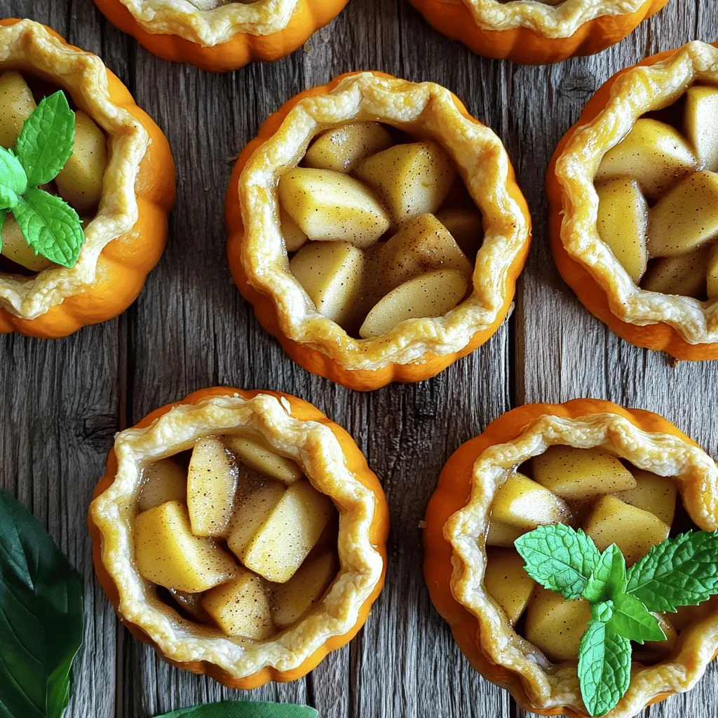 Pumpkin Shaped Mini Apple Pies Delicious Fall Treat
