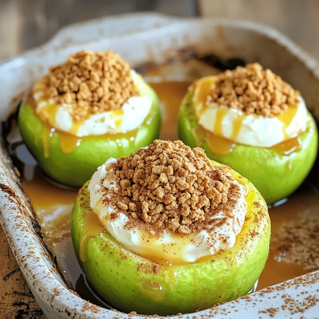 Cheesecake Stuffed Baked Apples Flavorful Dessert Treat