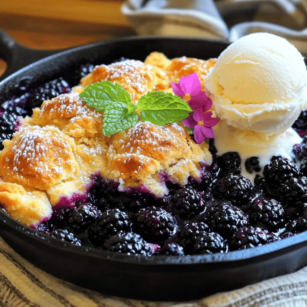 Mimi’s Famous Skillet Blackberry Cobbler Easy Recipe