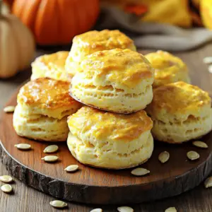 To make fluffy pumpkin biscuits, gather these key items: - 2 cups all-purpose flour - 1 tablespoon baking powder - 1/2 teaspoon baking soda - 1/2 teaspoon salt - 1 teaspoon ground cinnamon - 1/2 teaspoon ground ginger - 1/4 teaspoon ground nutmeg - 1/4 cup cold unsalted butter, cut into small cubes - 3/4 cup pumpkin puree (canned or freshly prepared) - 1/4 cup milk (dairy or non-dairy) - 2 tablespoons honey or maple syrup - 1 egg, lightly beaten (for egg wash) These ingredients create a rich and soft biscuit with delightful pumpkin flavor. You can easily swap some ingredients to fit your needs: - All-purpose flour: Use whole wheat flour for a nuttier taste. - Butter: Coconut oil or vegan butter works well for a dairy-free option. - Milk: Almond milk or soy milk are great non-dairy substitutes. - Sweeteners: Agave syrup can replace honey for a vegan version. These substitutions allow you to customize the recipe while keeping the biscuits delicious. I often use canned pumpkin puree for convenience. It's smooth and ready to use. However, fresh pumpkin can add a unique taste. If you choose fresh, roast the pumpkin first, then mash it. Both options work well in this recipe. Just remember to drain excess water from fresh pumpkin. This ensures your biscuits stay light and fluffy. Start by preheating your oven to 425°F (220°C). This heat will help the biscuits rise well. Next, line a baking sheet with parchment paper. This keeps the biscuits from sticking. In a large bowl, mix together the dry ingredients. Combine 2 cups of all-purpose flour, 1 tablespoon of baking powder, 1/2 teaspoon of baking soda, and 1/2 teaspoon of salt. Then add 1 teaspoon of ground cinnamon, 1/2 teaspoon of ground ginger, and 1/4 teaspoon of ground nutmeg. Whisk these ingredients until they blend well. This step is key for even flavor. Now, add 1/4 cup of cold, cubed unsalted butter to the flour mix. Use a pastry cutter, fork, or your fingers to work the butter into the flour. You want the mix to look like coarse crumbs. Don’t overwork it; this keeps your biscuits fluffy. In another bowl, mix 3/4 cup of pumpkin puree, 1/4 cup of milk, and 2 tablespoons of honey or maple syrup. Stir until smooth. Pour this pumpkin mix into the dry ingredients. Gently stir until just combined. It’s okay if there are lumps; over-mixing can make the biscuits tough. Flour your work surface lightly. Transfer the biscuit dough onto it and gently pat it into a rectangle about 1-inch thick. Use a biscuit cutter or a floured glass to cut out your biscuits. Press straight down without twisting. Place the cut biscuits on the baking sheet, leaving space between each one. Gather any scraps and re-shape them to cut more biscuits. For a nice finish, brush the tops of each biscuit with a lightly beaten egg. This gives them a golden color when baked. Now, bake the biscuits for about 12-15 minutes. They are done when they are golden brown on top. A toothpick should come out clean when you insert it into the center. After baking, cool the biscuits slightly on a wire rack. Enjoy them warm! To make your biscuits fluffy, keep your butter cold. Cold butter helps create air pockets while baking. When you mix the butter into the flour, aim for a crumbly texture. This keeps the biscuits light. Avoid over-mixing the dough. Stir until just combined. Some lumps are okay! This helps keep the biscuits airy. Preheat your oven to 425°F (220°C). This hot temperature helps the biscuits rise quickly. Bake for 12-15 minutes. Check for a golden brown top. A toothpick should come out clean from the center. If the biscuits look pale, they need more time. Remember to keep an eye on them to avoid burning. Get creative with your biscuit shapes! Use a biscuit cutter, or try a floured glass. You can even use cookie cutters for fun shapes. Just press straight down to keep the layers intact. This helps them rise better. Arrange them on your baking sheet, leaving space between each biscuit. It’s all about the fun shapes and sizes! {{image_4}} You can make your pumpkin biscuits even tastier with spices. Consider adding: - 1/2 teaspoon ground cloves for warmth. - 1 teaspoon allspice for a rich flavor. - A pinch of cayenne for a kick. Try mixing these spices into your dry ingredients. This small change can make a big difference. You’ll find new layers of flavor with each bite. If you want to change the sweetness, you have options. Instead of honey or maple syrup, try: - Coconut sugar for a caramel flavor. - Agave syrup for a lighter sweetness. For dairy, use: - Almond milk for a nutty taste. - Oat milk for a creamy texture. These swaps keep your biscuits delicious while fitting your diet. Get creative by adding unique ingredients. Cheese can add richness. Try: - 1/2 cup shredded cheddar for a savory twist. - Crumbled feta for a Mediterranean flair. Fresh herbs can brighten your biscuits. Add: - 1 tablespoon chopped rosemary for a fragrant note. - 1 tablespoon chopped sage for an earthy taste. Nuts can also give a crunchy texture. Consider: - 1/4 cup chopped pecans for sweetness. - 1/4 cup walnuts for a deeper flavor. These add-ins create a new experience with every batch. Enjoy mixing and matching to find your favorite version! To keep your fluffy pumpkin biscuits fresh, store them in an airtight container. This will help keep them soft. You can keep them at room temperature for up to two days. If you want to keep them longer, consider refrigeration. Just remember to let them cool completely before you store them. Freezing is a great way to save your biscuits for later. To freeze them, first let the biscuits cool. Then, place them on a baking sheet in a single layer for about an hour. This step will prevent them from sticking together. After that, transfer the biscuits into a freezer-safe bag. They can stay good in the freezer for up to three months. When you're ready to enjoy your frozen biscuits, reheating is key. For the best results, preheat your oven to 350°F (175°C). Place the biscuits on a baking sheet and cover them with foil. Heat for about 10-15 minutes, or until warmed through. You can also microwave them for 20-30 seconds, but they won't be as fluffy. Enjoy them warm! Yes, you can make these biscuits vegan. Replace the butter with a vegan butter or coconut oil. Use a non-dairy milk, like almond or oat milk, instead of regular milk. You can skip the egg wash or use a plant-based milk for brushing the tops. You can use a gluten-free flour blend if you need a gluten-free option. Almond flour or oat flour also works well, but you may need to adjust the liquid in the recipe. Each flour behaves differently, so some trial and error may be needed. The biscuits are done when they are golden brown on top. Insert a toothpick into the center; if it comes out clean, they are ready. The biscuits should feel firm yet soft to the touch. Keep an eye on them after 12 minutes to avoid overbaking. In this post, we explored essential ingredients, steps for making biscuits, and helpful tips. You learned about different variations and how to store your treats. Remember, you can change ingredients to suit your taste. Feel free to get creative with flavors and shapes. Don’t forget to check your biscuits for doneness by looking for a golden top. With these tips, you can bake delicious biscuits every time. Enjoy your time in the kitchen!