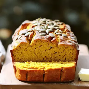 To make pumpkin sourdough bread, you need a few key ingredients: - 1 cup pumpkin puree (canned or homemade) - 1 cup active sourdough starter - 1½ cups all-purpose flour - ½ cup whole wheat flour - 1 teaspoon salt - 1 tablespoon honey or maple syrup - ¼ cup warm water (adjust as necessary) - 1 teaspoon ground cinnamon - ½ teaspoon ground nutmeg - ¼ teaspoon ground ginger These ingredients work together to create a soft, flavorful bread. The pumpkin adds moisture and a lovely color. The sourdough starter gives it a unique taste and texture. For extra flavor and crunch, consider these toppings: - Pumpkin seeds - Sunflower seeds Sprinkling seeds on top adds a nice texture. You can mix seeds into the dough too. This gives you more flavor and fun crunch in every bite. If you need to swap some ingredients, here are some ideas: - Use whole wheat flour instead of all-purpose flour for a heartier bread. - Maple syrup can replace honey if you want a vegan option. - If you don’t have pumpkin puree, try using mashed sweet potato or squash. These substitutions can still give you a tasty result. Just remember, the key is to keep the balance of wet and dry ingredients right. Enjoy your baking! First, grab a large bowl. Add 1 cup of active sourdough starter. Then, mix in 1 cup of pumpkin puree and 1 tablespoon of honey or maple syrup. Stir this well until it is smooth and combined. In another bowl, measure 1½ cups of all-purpose flour and ½ cup of whole wheat flour. Add 1 teaspoon of salt, 1 teaspoon of ground cinnamon, ½ teaspoon of ground nutmeg, and ¼ teaspoon of ground ginger. Whisk these dry ingredients together thoroughly. Now, slowly combine the dry mix into the wet mix. Stir gently until a shaggy dough forms. Add ¼ cup of warm water, one tablespoon at a time, mixing well. Knead the dough on a floured surface for about 5-7 minutes. It should feel smooth and elastic. If you want, fold in some pumpkin or sunflower seeds. Once done, shape it into a ball and place it in a greased bowl. Cover it with a damp cloth. Let it rise for 4-6 hours until it doubles in size. After the first rise, gently punch down the dough to release air. Shape this dough into a round or oval loaf. Place the loaf on a parchment-lined baking sheet or in a floured proofing basket. Cover it loosely and allow it to rise for another 1-2 hours. Preheat your oven to 450°F (232°C) about 30 minutes before baking. If you have a baking stone, put it in the oven to heat. Just before you bake, sprinkle some extra seeds on top and score the dough with a sharp knife. Bake the bread for 30-35 minutes. It should turn a golden brown and sound hollow when you tap the bottom. Let it cool completely on a wire rack before slicing. To get the right dough, focus on texture. You want it soft but not sticky. If it's too dry, add warm water a bit at a time. If it's too wet, sprinkle in more flour. Knead it well for 5-7 minutes. The dough should feel smooth and elastic. This ensures great bread. Always preheat your oven before baking. This helps the bread rise nicely. Use a baking stone if you have one. It helps create a crisp crust. Don’t rush the rising times. Let the dough rise until it doubles. This step is key for flavor and texture. Score the dough before baking. It allows steam to escape and gives the bread a nice shape. Spices can transform your pumpkin sourdough. Ground cinnamon, nutmeg, and ginger add warmth. Adjust the amounts to suit your taste. For a twist, try adding cloves or allspice. You can also fold in seeds for extra crunch. This will enhance both flavor and texture. Don’t be afraid to experiment! {{image_4}} You can make this pumpkin sourdough bread your own by adding spices. Besides cinnamon, nutmeg, and ginger, try cardamom or allspice. These spices add warmth and depth to the flavor. Just use about ½ teaspoon of each new spice for balance. Mix it in with the dry ingredients for even distribution. Nuts and seeds can enhance the texture and flavor of your bread. Walnuts or pecans add a nice crunch. You can also use pumpkin or sunflower seeds. Fold in about ½ cup of chopped nuts or seeds during the kneading stage. This will give your bread a delightful surprise in every bite. If you prefer a sweeter loaf, increase the honey or maple syrup. You can add an extra tablespoon for a touch more sweetness. If you want a less sweet bread, cut back on the sweetener. Tasting the dough can help you find the ideal balance. Just remember, the dough will not taste as sweet after baking. To keep your pumpkin sourdough bread fresh, wrap it tightly in plastic wrap. Place it in a bread bag or a sealed container. This helps keep the moisture in while preventing it from hardening. Store the bread at room temperature for up to three days. If your kitchen is warm, refrigerate it to extend its life. To freeze your pumpkin sourdough bread, first allow it to cool completely. Slice the bread into pieces for easy use later. Wrap each piece in plastic wrap and then in aluminum foil to keep out air. Place the wrapped slices in a freezer-safe bag. Label the bag with the date and use it within three months for best flavor. To reheat your pumpkin sourdough bread, preheat your oven to 350°F (175°C). Unwrap the bread and place it directly on the oven rack or on a baking sheet. Heat for about 10-15 minutes until warm. You can also toast individual slices in a toaster or on a skillet for a crispy edge. Enjoy your bread warm with butter or cream cheese for a delightful treat. Yes, you can use different flours. Try bread flour for a chewier texture. You can also use spelt flour for a nutty taste. Keep in mind that each flour absorbs water differently. Adjust the warm water as needed for the right dough consistency. Pumpkin sourdough bread stays fresh for about 3-5 days at room temperature. Keep it in a bread bag or wrapped in a cloth. For longer storage, slice it and freeze the pieces. This way, you can enjoy it later without losing texture. This bread pairs well with many toppings. Spread butter or cream cheese on warm slices. You can also serve it with honey or maple syrup for a sweet treat. For a savory option, try it with cheese or roasted vegetables. Yes, you can make this bread without a sourdough starter. Substitute it with instant yeast. Use about 1 to 2 teaspoons of yeast mixed into the dry ingredients. The dough will rise faster, so adjust your rising times for the best results. You now have the tools to make delicious pumpkin sourdough bread. We covered essential ingredients, helpful tips, and steps for baking. You learned how to add your favorite spices or nuts for extra taste. Storing and reheating your bread will keep it fresh and tasty. Remember, this bread is more than a treat; it's a way to share warmth with others. Enjoy your baking journey and let your creativity shine!