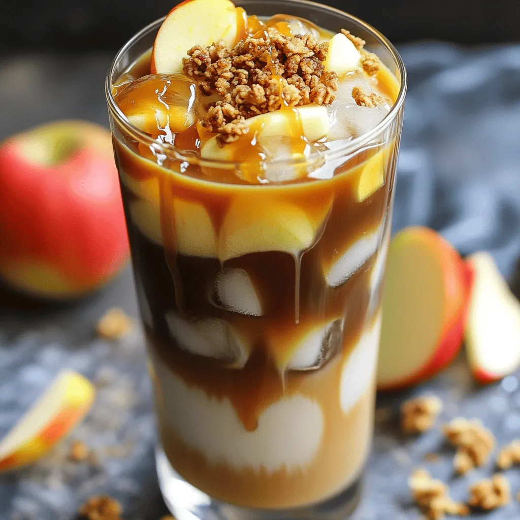Iced Apple Crisp Macchiato Tasty Coffee Treat