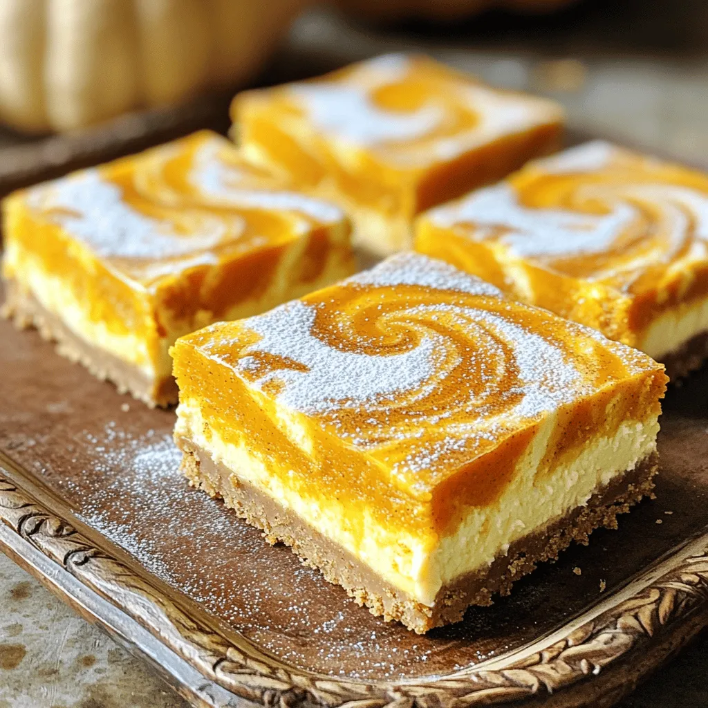 The Creamy Pumpkin Swirl Cheesecake Bars Delight