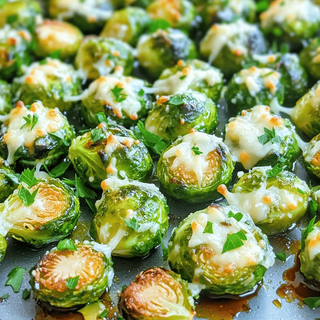 Garlic Parmesan Roasted Brussels Sprouts Delight